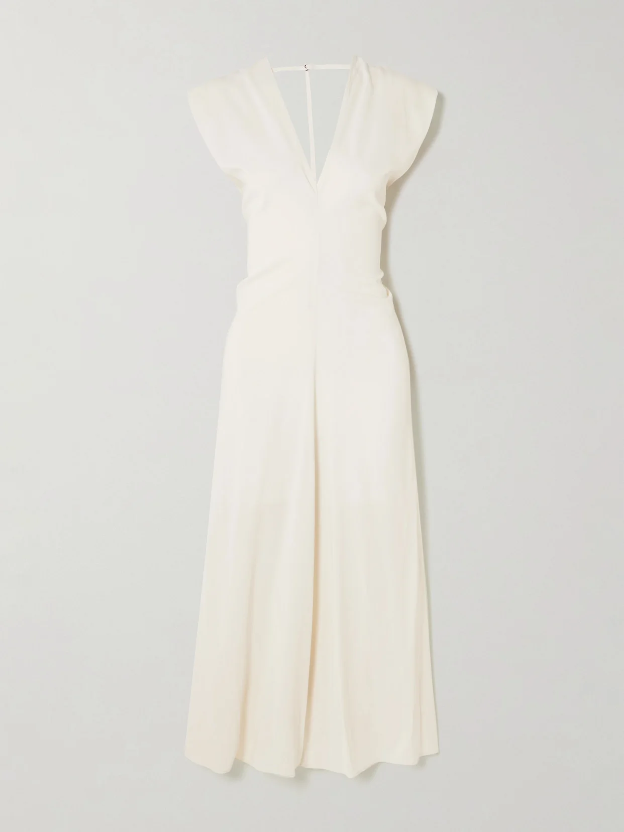 Draped Crepe Maxi Dress - 1