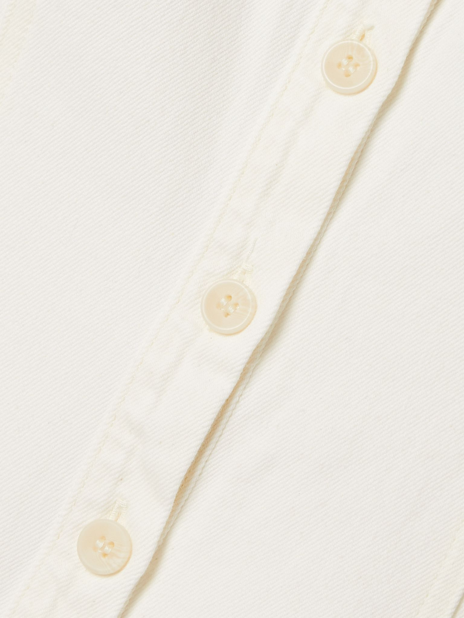 Rosetta paneled denim midi dress Off-white - 4