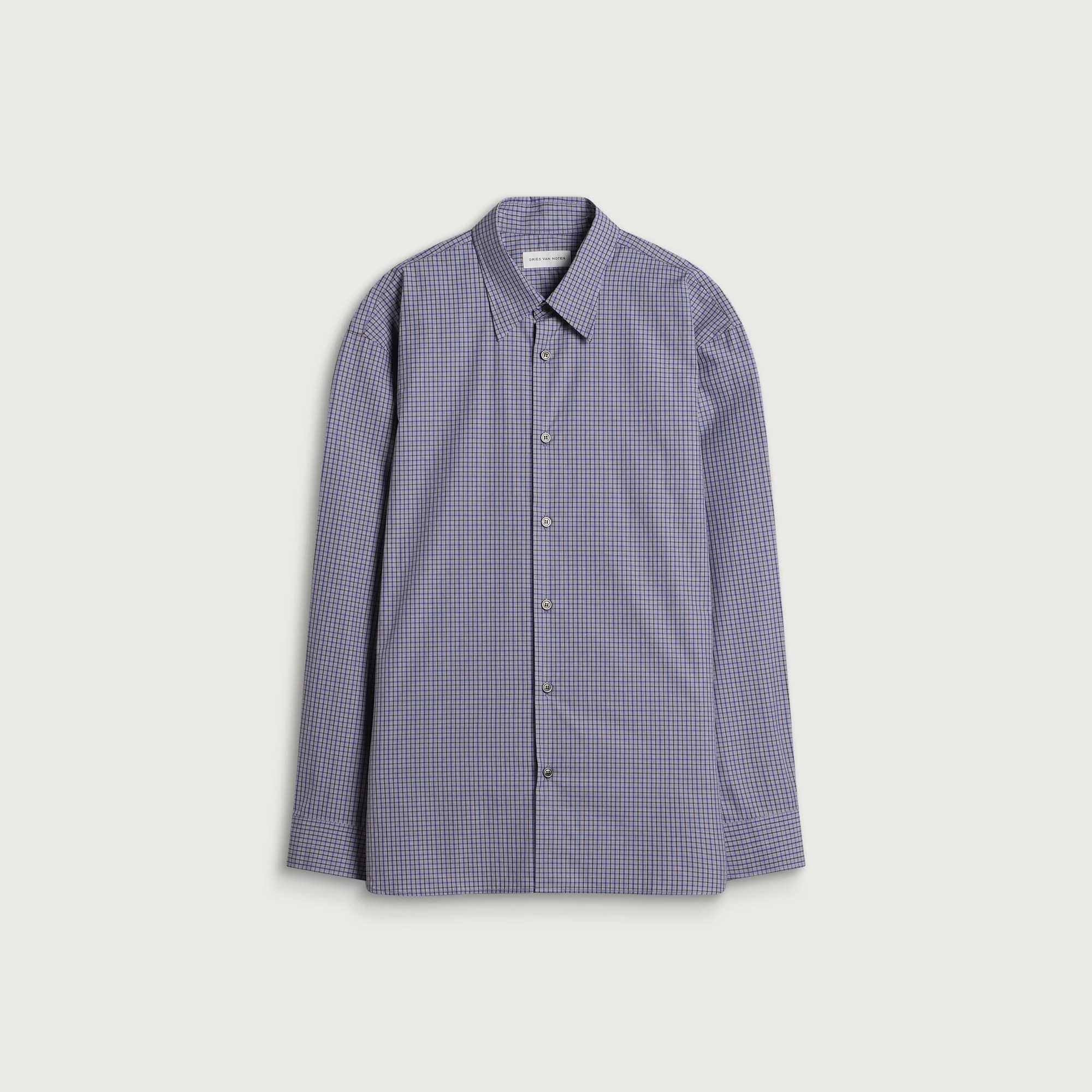 Dries Van Noten Croom Micro Check Cotton Shirt - 1