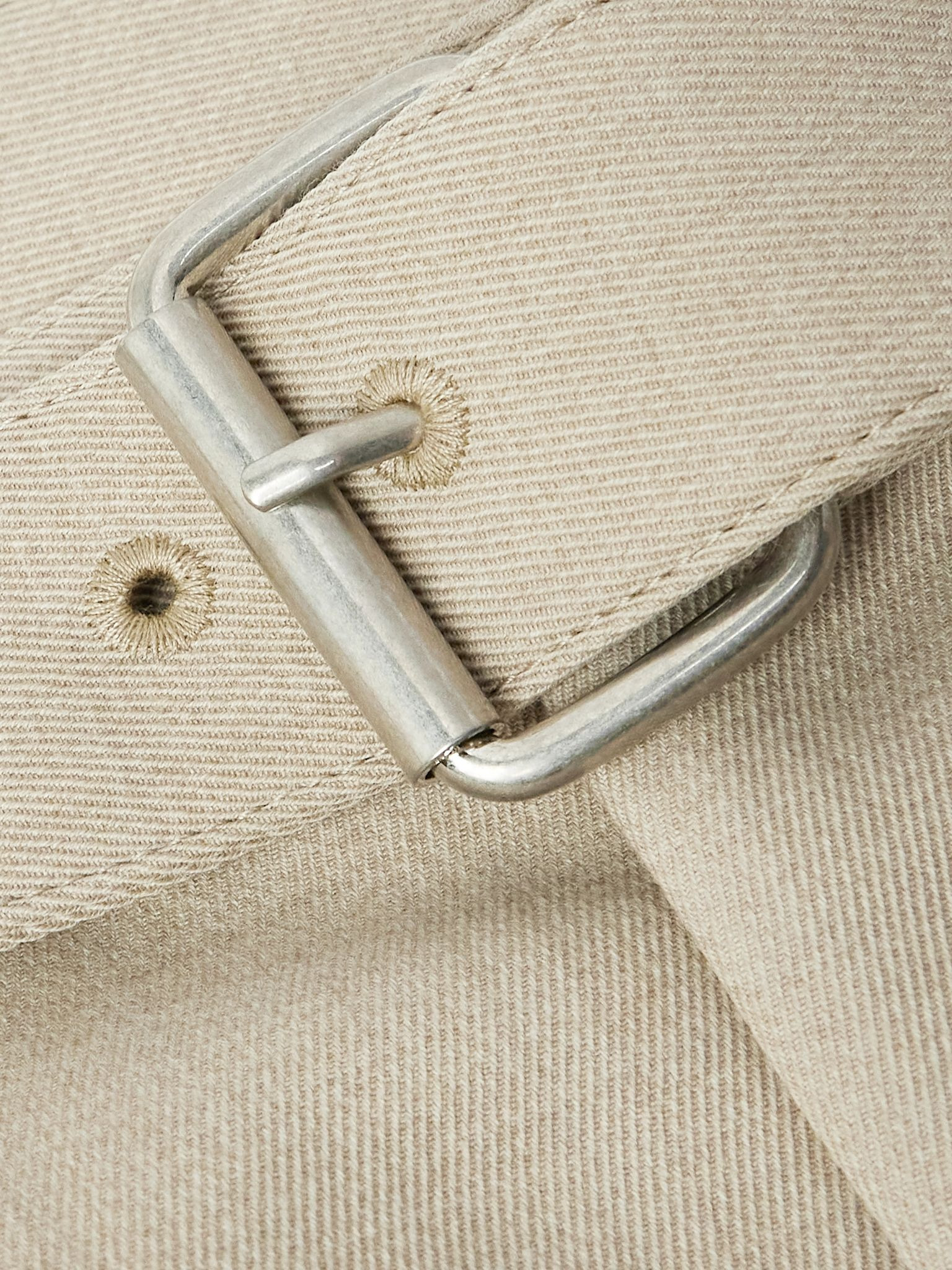 Belted paneled wool-twill tapered pants Beige - 4