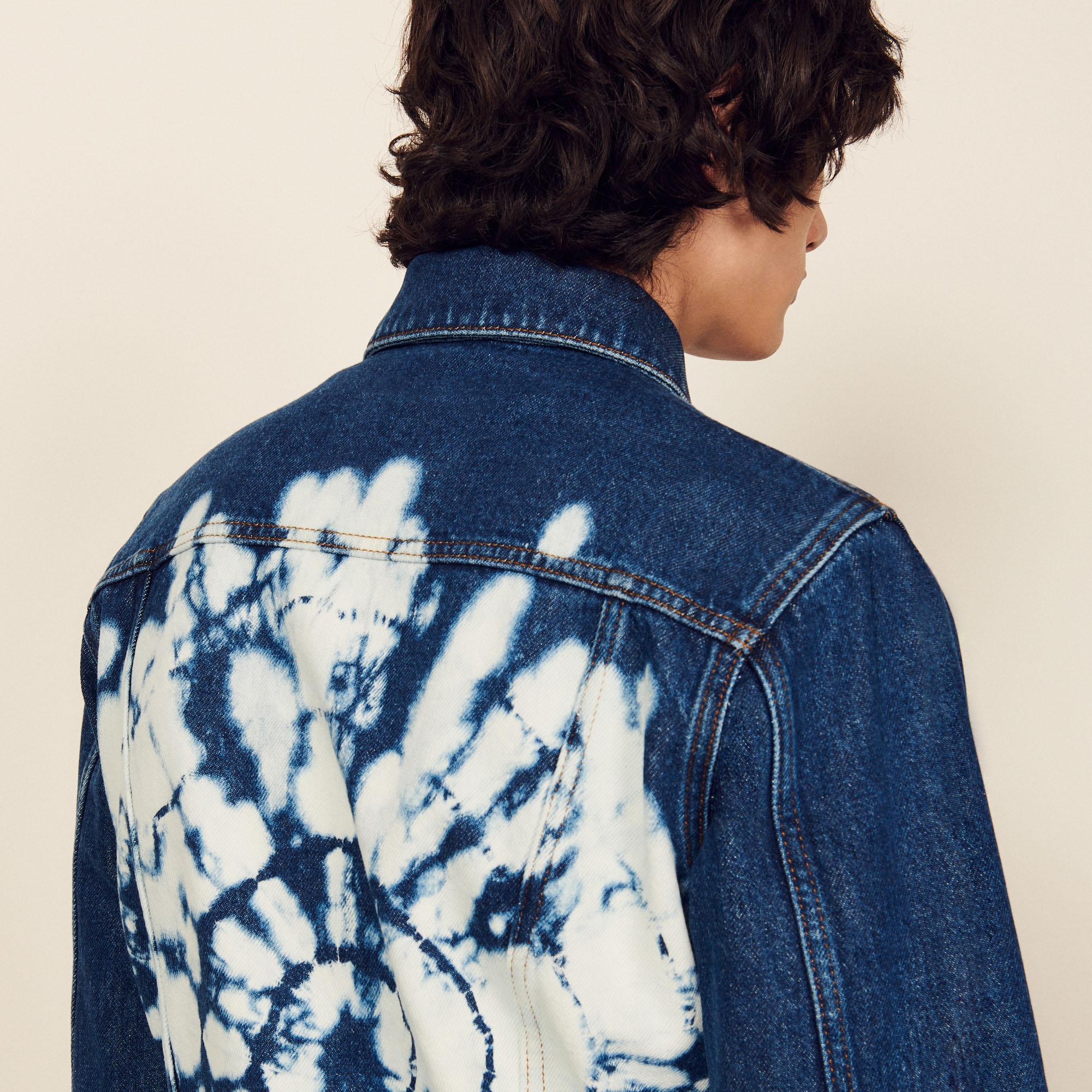 Denim jacket with tie-dye back - 5