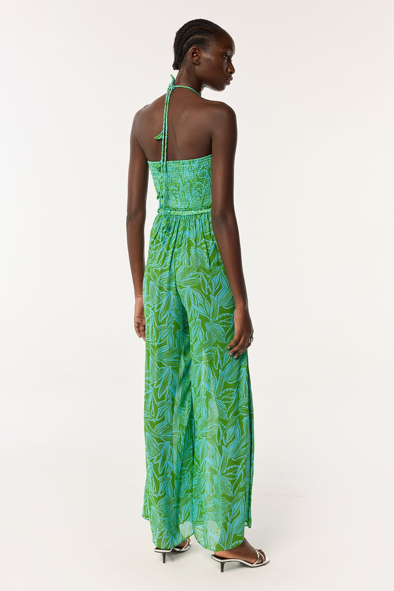 Long Jumpsuit Claudia - Turquoise Pop Tiger 4