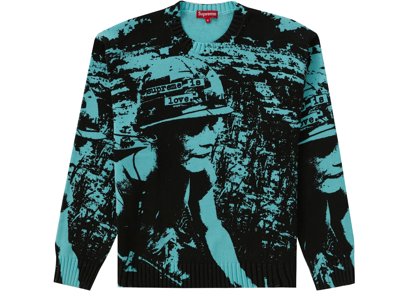 Supreme Supreme is Love Sweater Bright Teal - 1