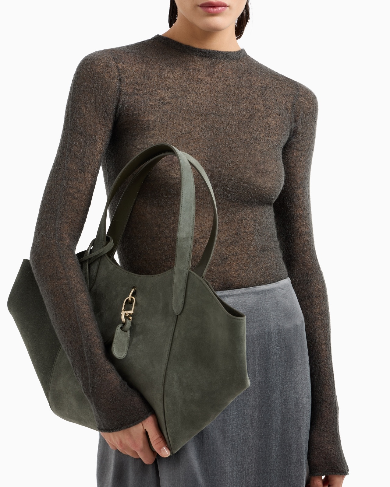 CASHMERE AND MOHAIR WOOL CREW-NECK JUMPER - 5
