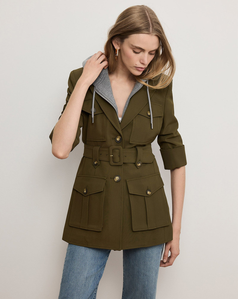 VERONICA BEARD JONES BELTED DICKEY JACKET outlook
