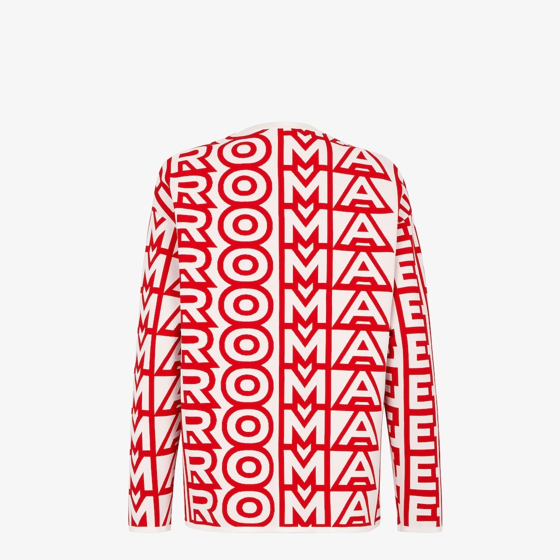 Sweater made in a white and red viscose knit. The Fendi logo is reinterpreted by Marc Jacobs in an a - 2