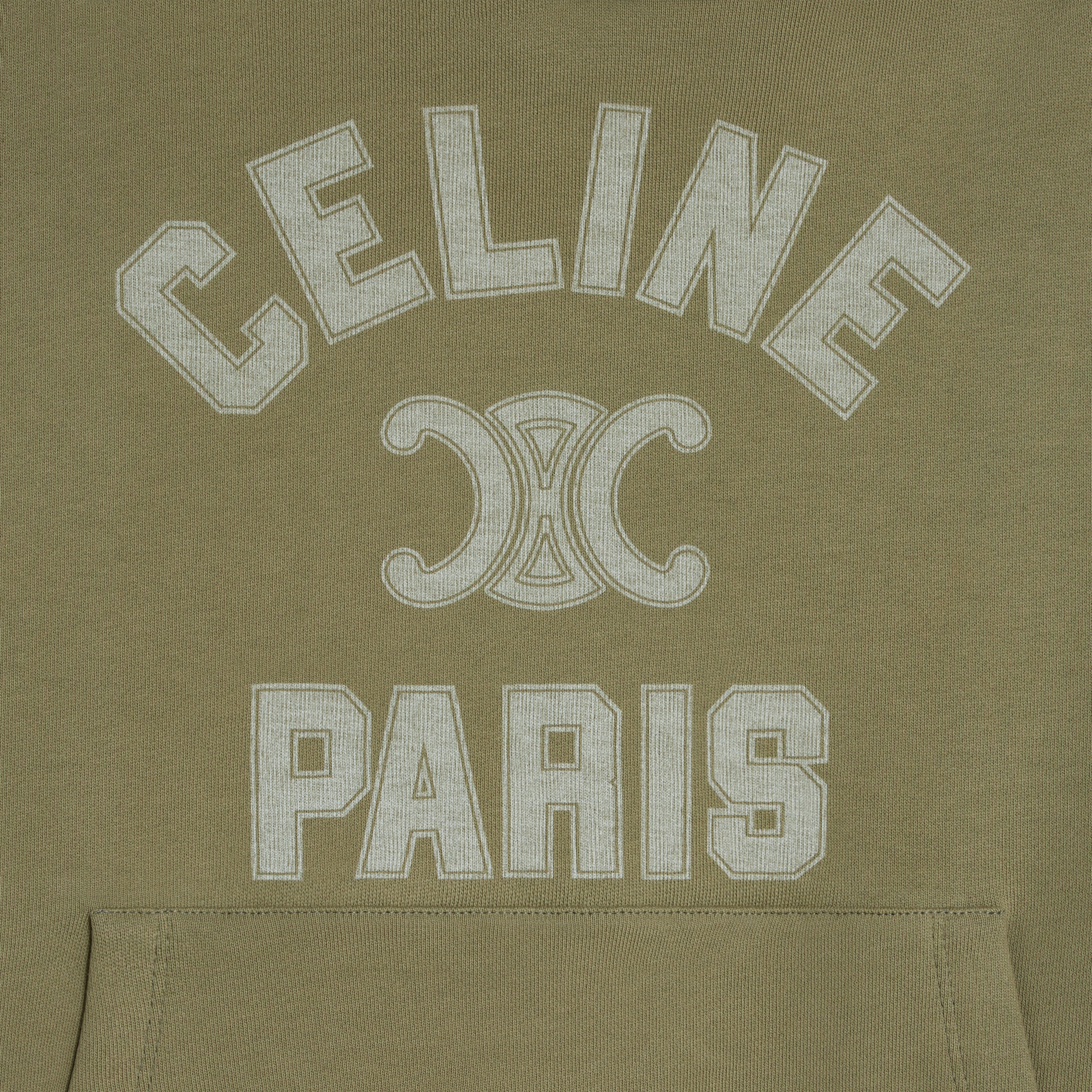 celine paris loose hoodie in cotton fleece - 4
