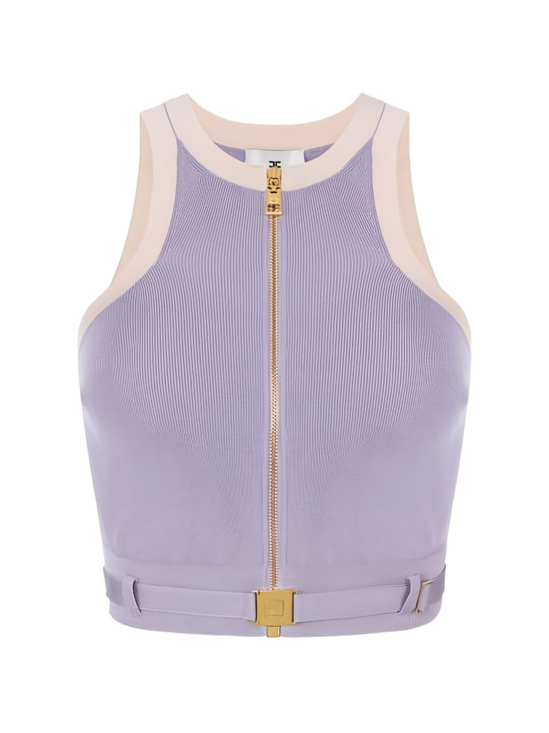 racerback zip knit top 1