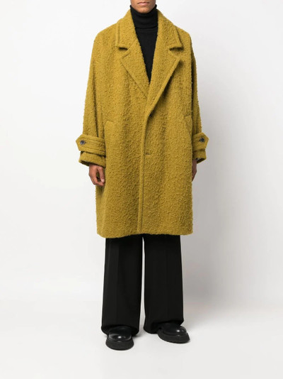 UMA WANG oversized textured-finish coat outlook