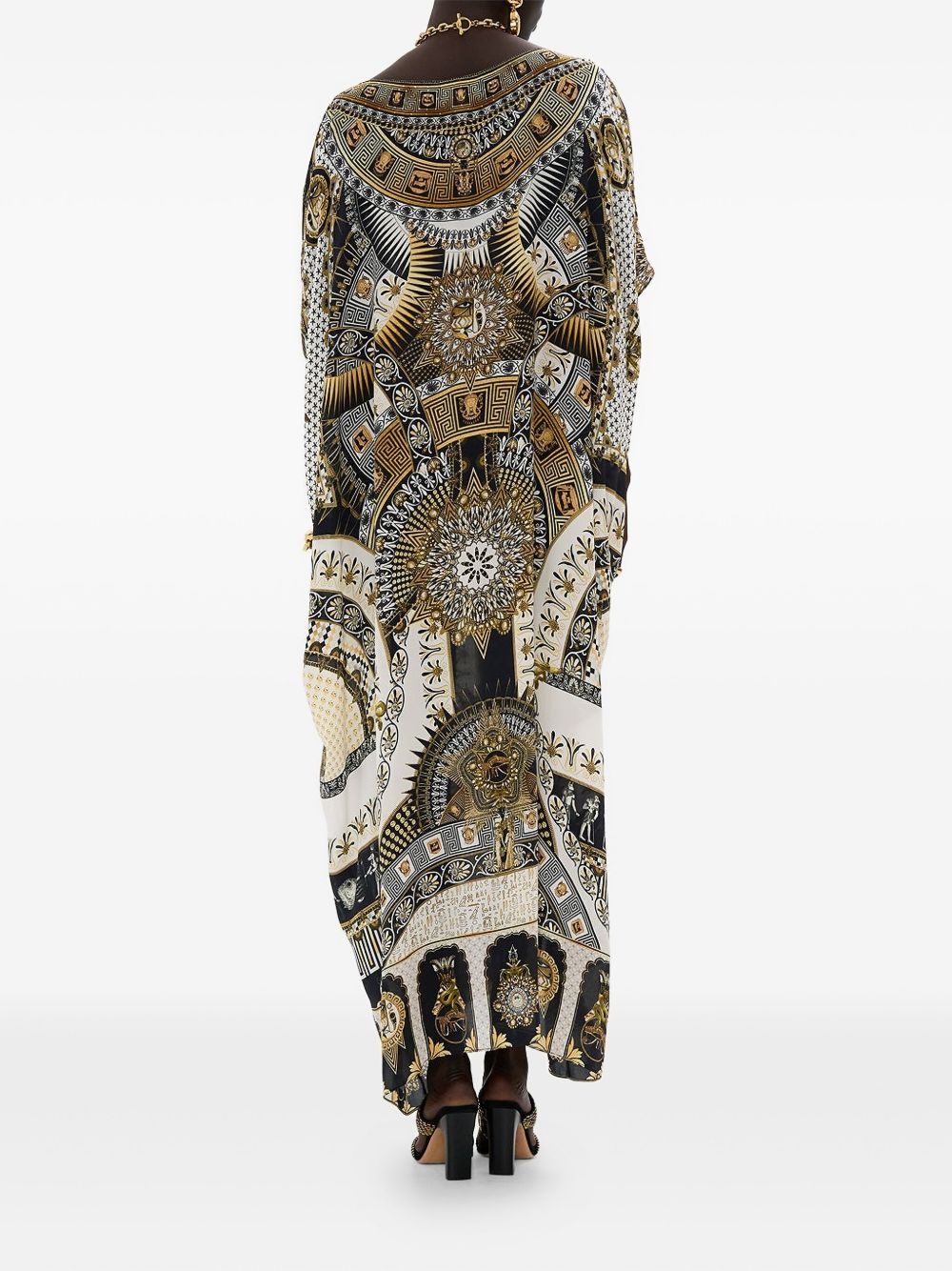 Temples of Dendara-print kaftan dress - 3