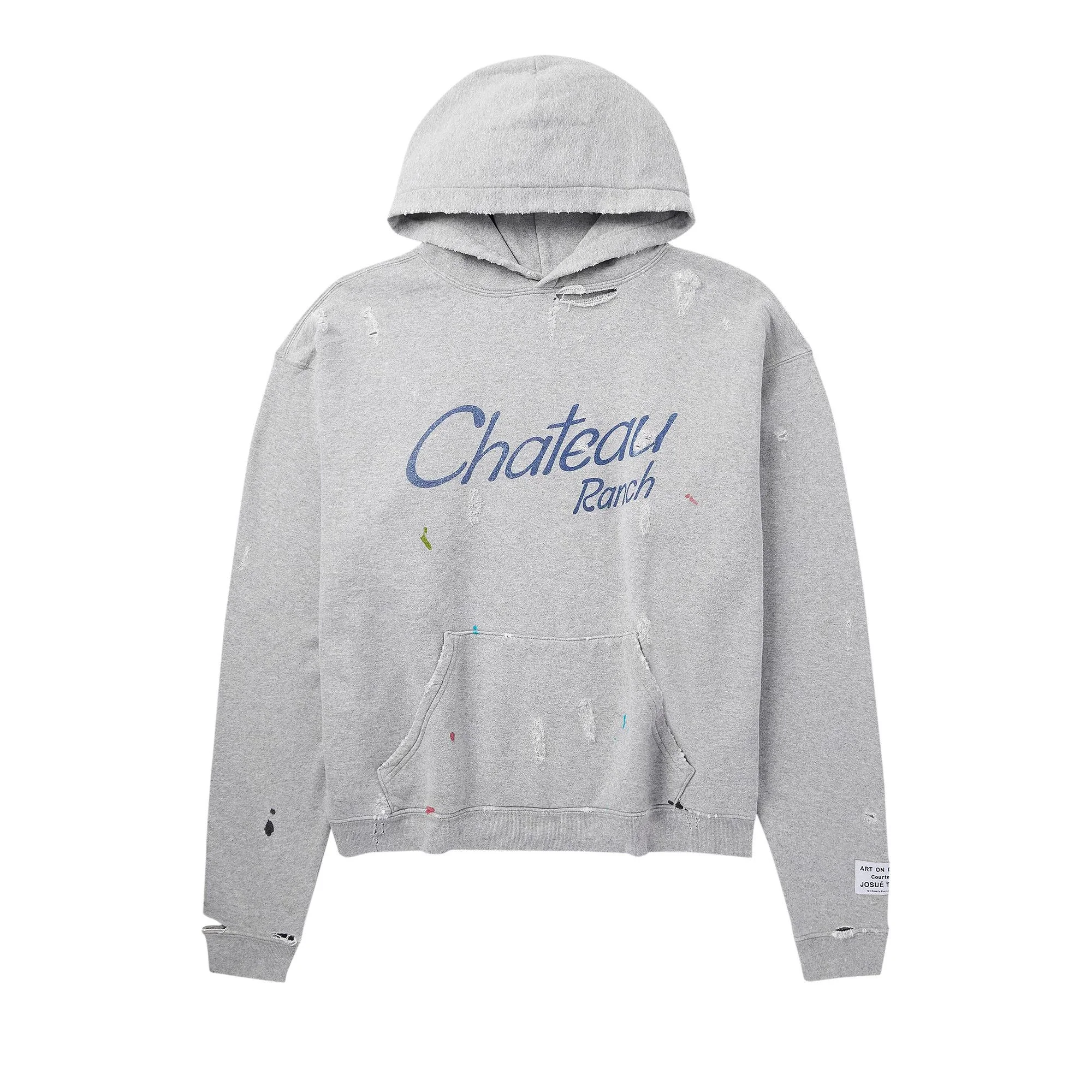 Gallery Dept. Distressed Chateau Ranch Hoodie 'Heather Grey' - 1