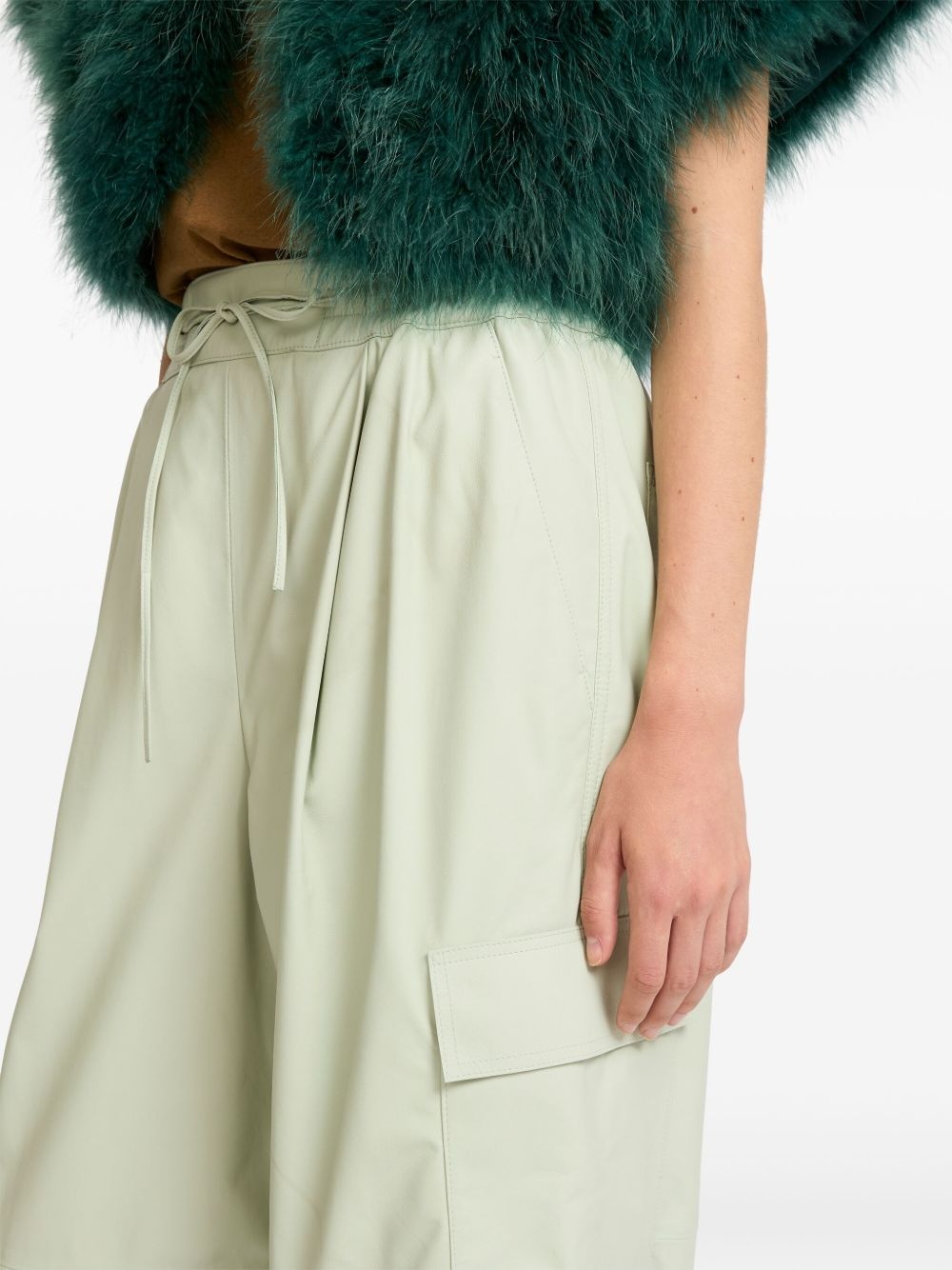 lambskin cargo pants - 5