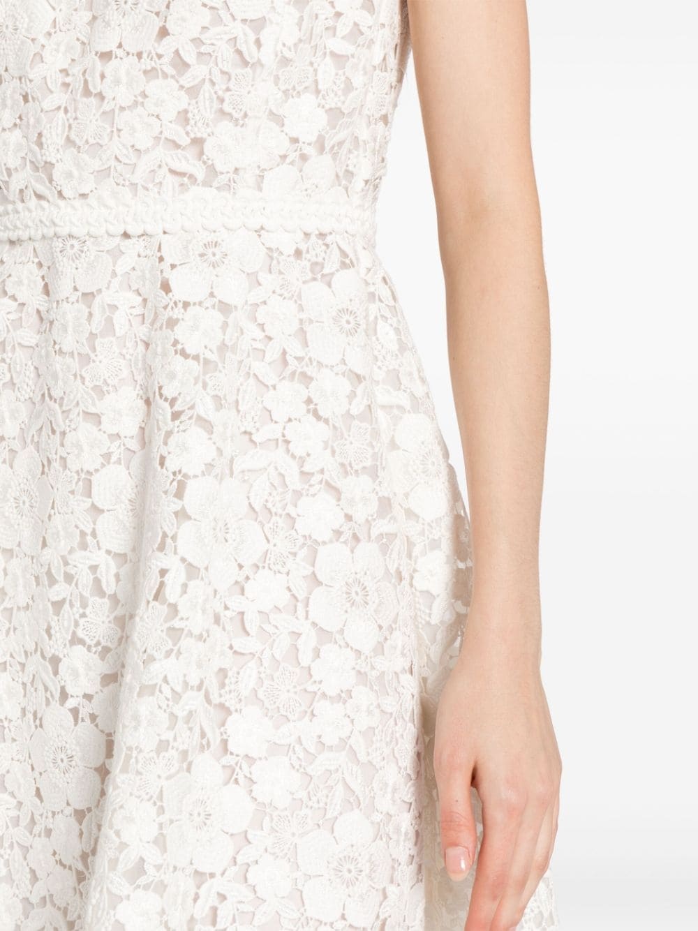 sleeveless lace mini dress - 5