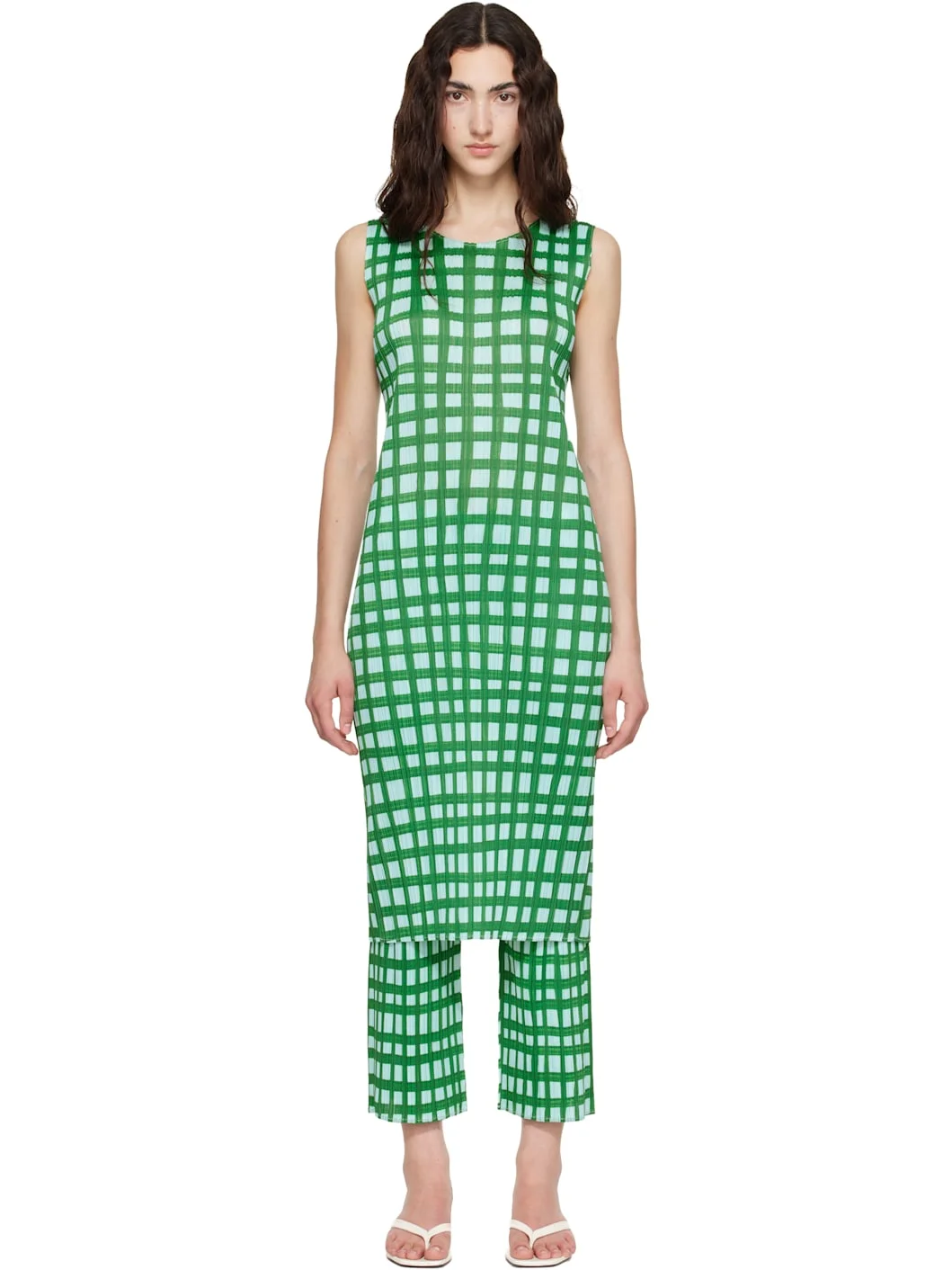 Green Basket Midi Dress - 1