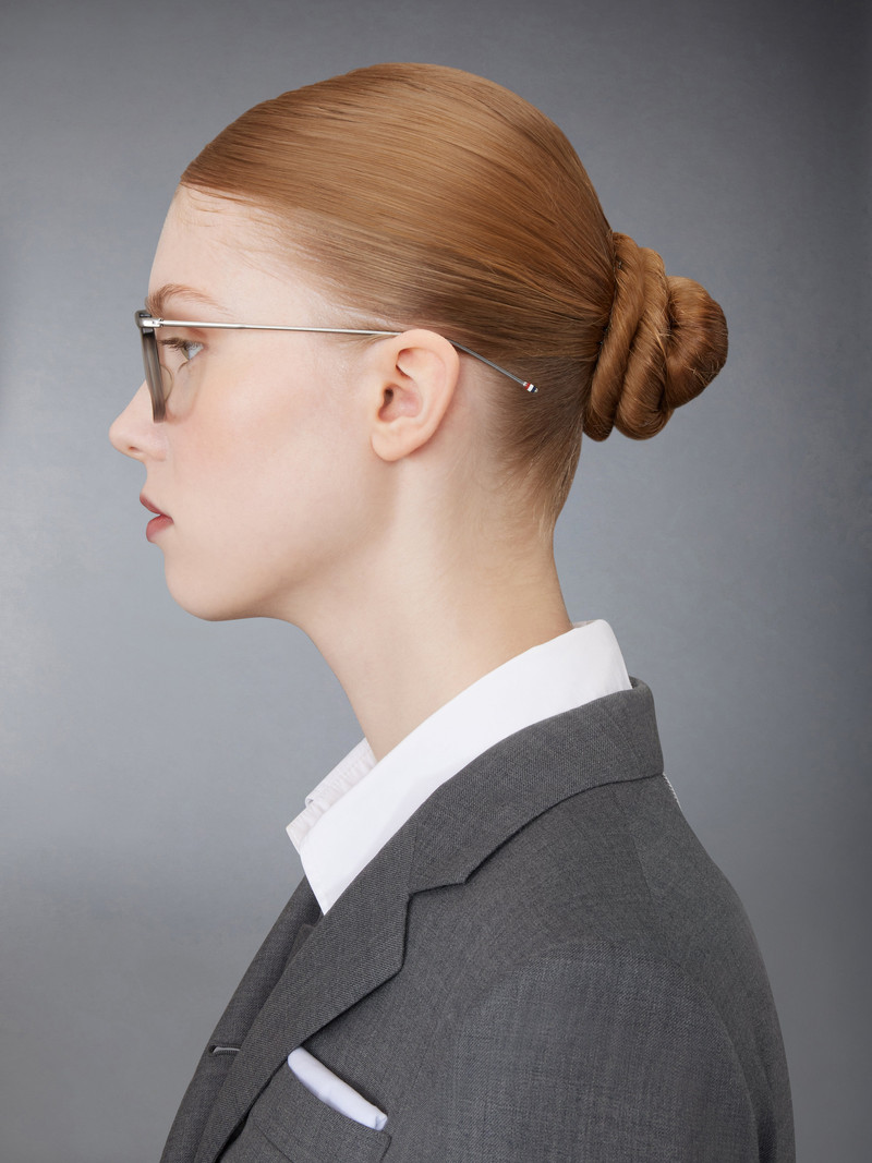 Acetate And Titanium Rectangular Eyeglasses 4