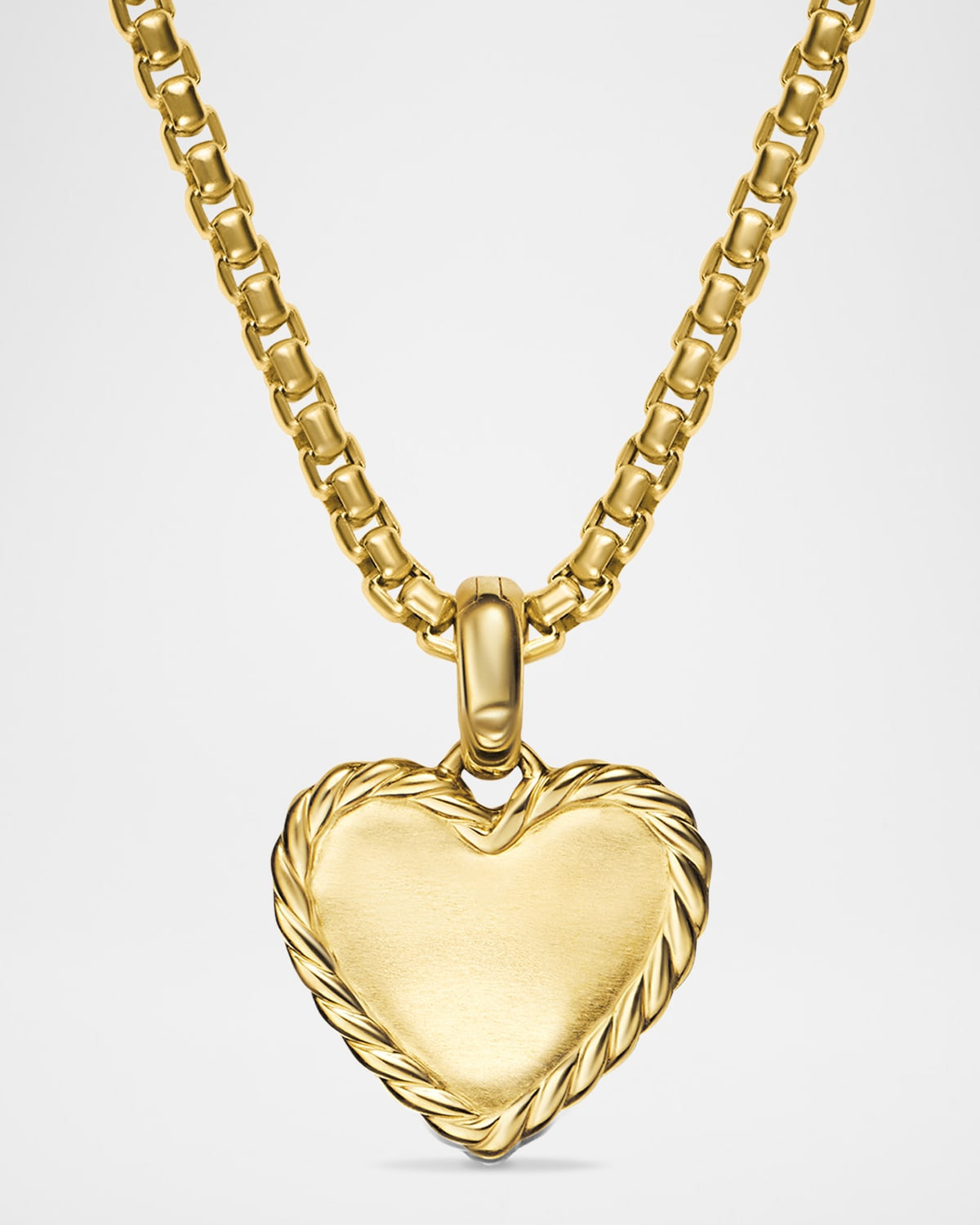 Pave Plate Heart Enhancer with Diamonds in 18K Gold , 17mm - 6