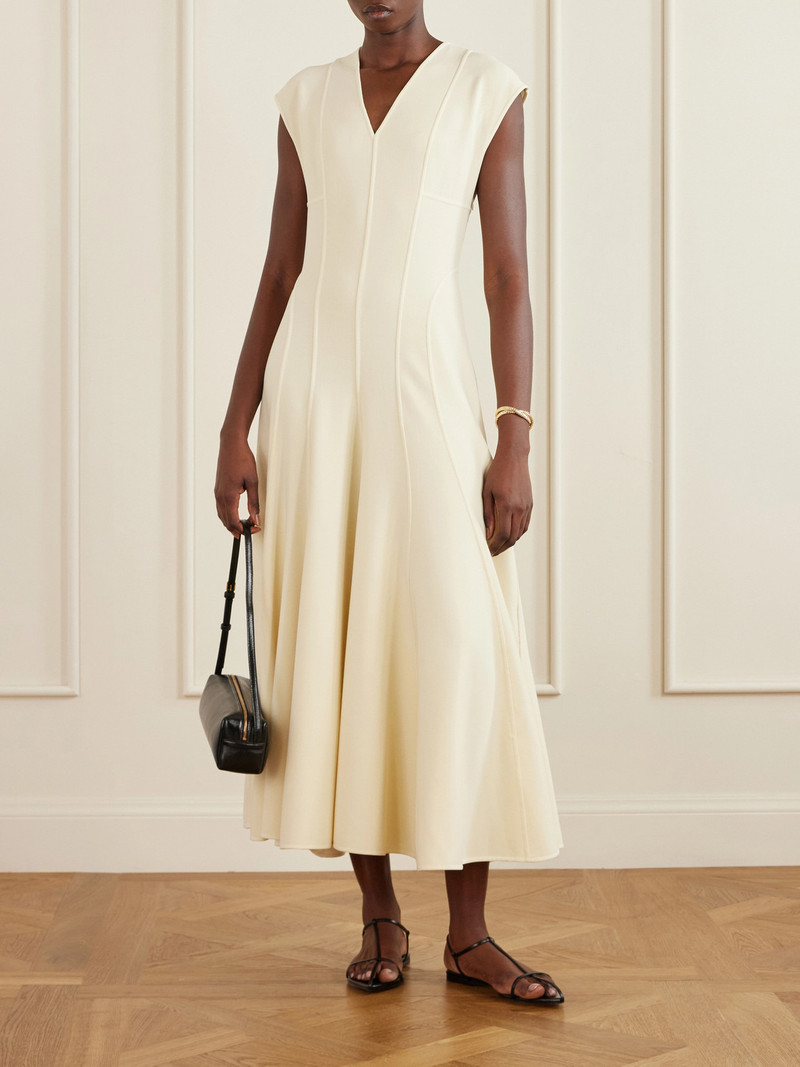 Another Tomorrow Paneled Stretch-wool Midi Dress outlook