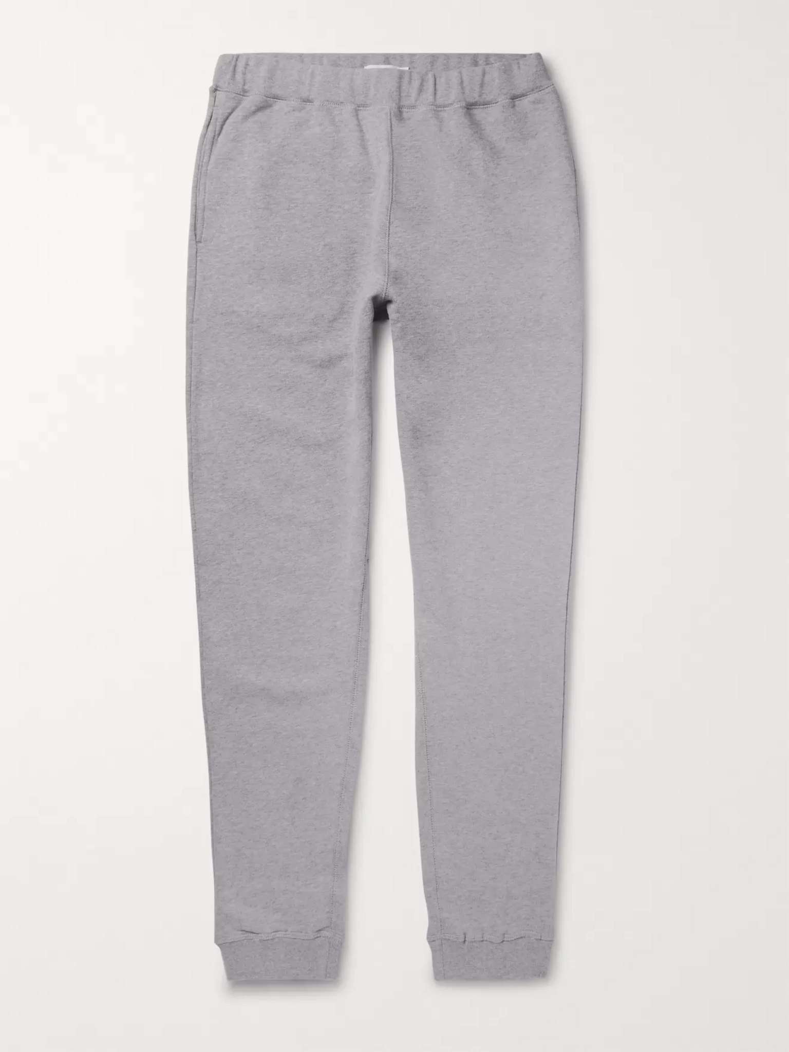 Tapered Brushed Loopback Cotton-Jersey Sweatpants - 1