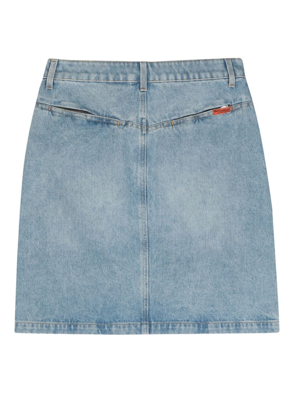 Narrow denim miniskirt - 2