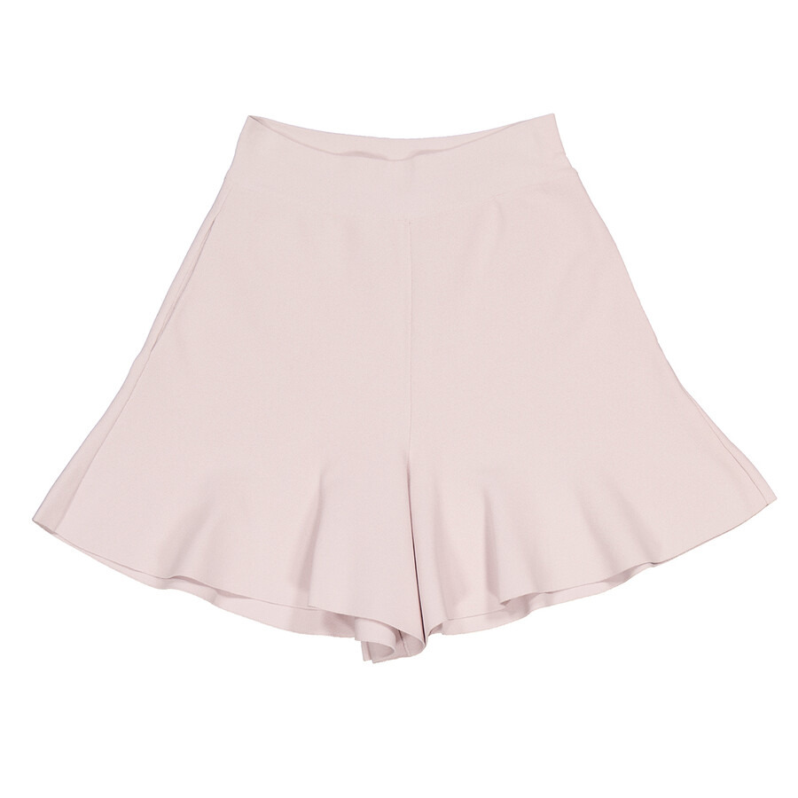 Stella Mccartney Ladies Grey Peplum-Hem Crepe Shorts - 5