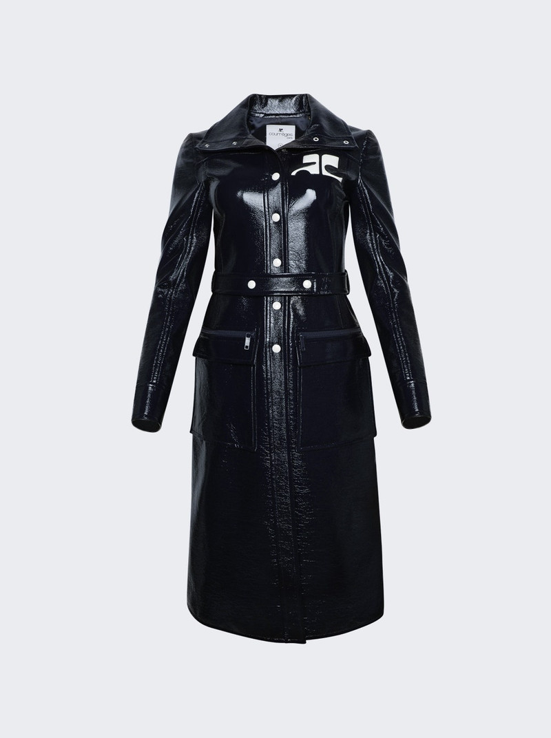 Reedition Vinyl Trench Coat Navy - 1