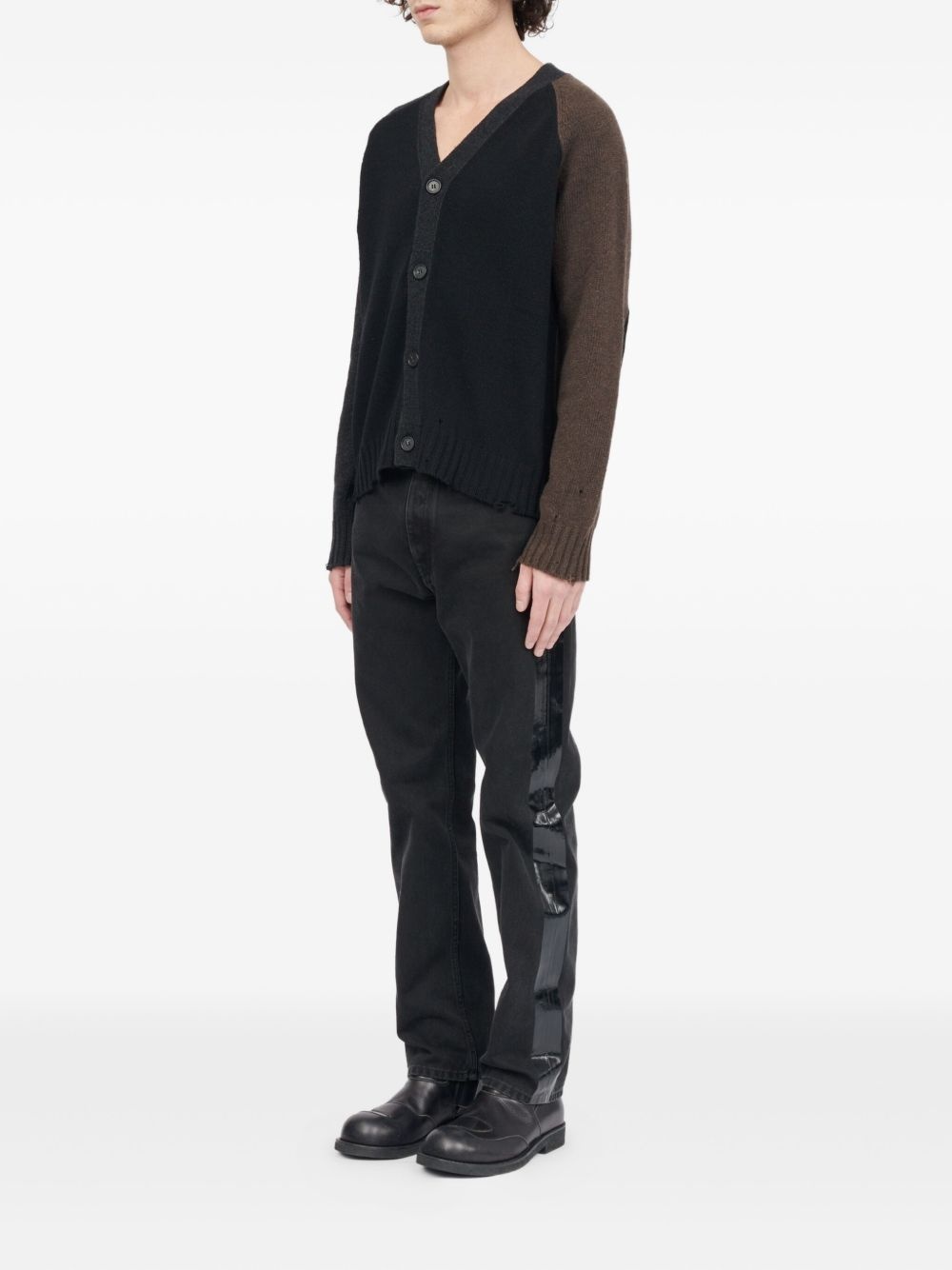 contrast raglan sleeve cardigan - 3