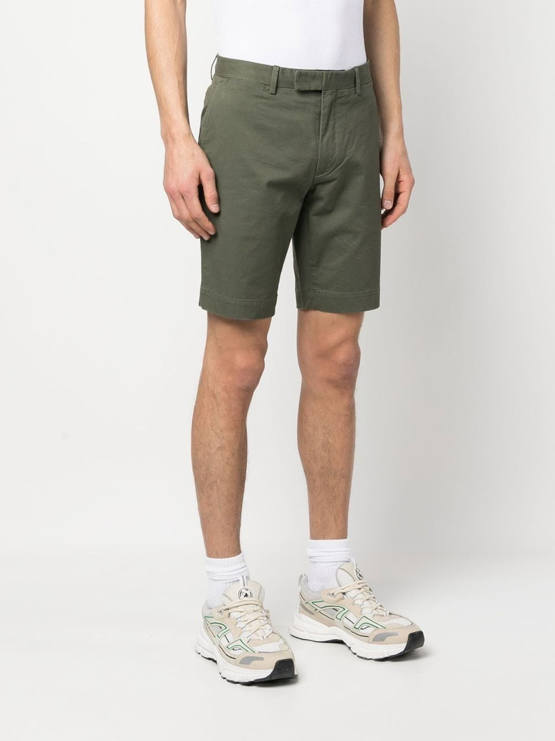 off-centre fastening chino shorts 3