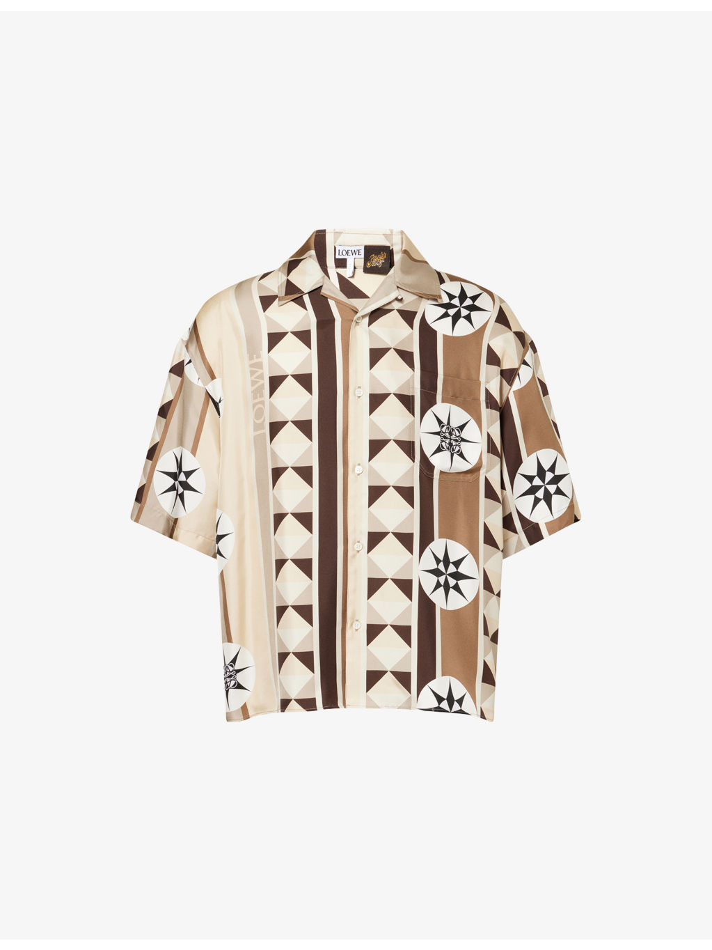 Loewe x Paula's Ibiza Geometric-Print Silk Shirt - 1