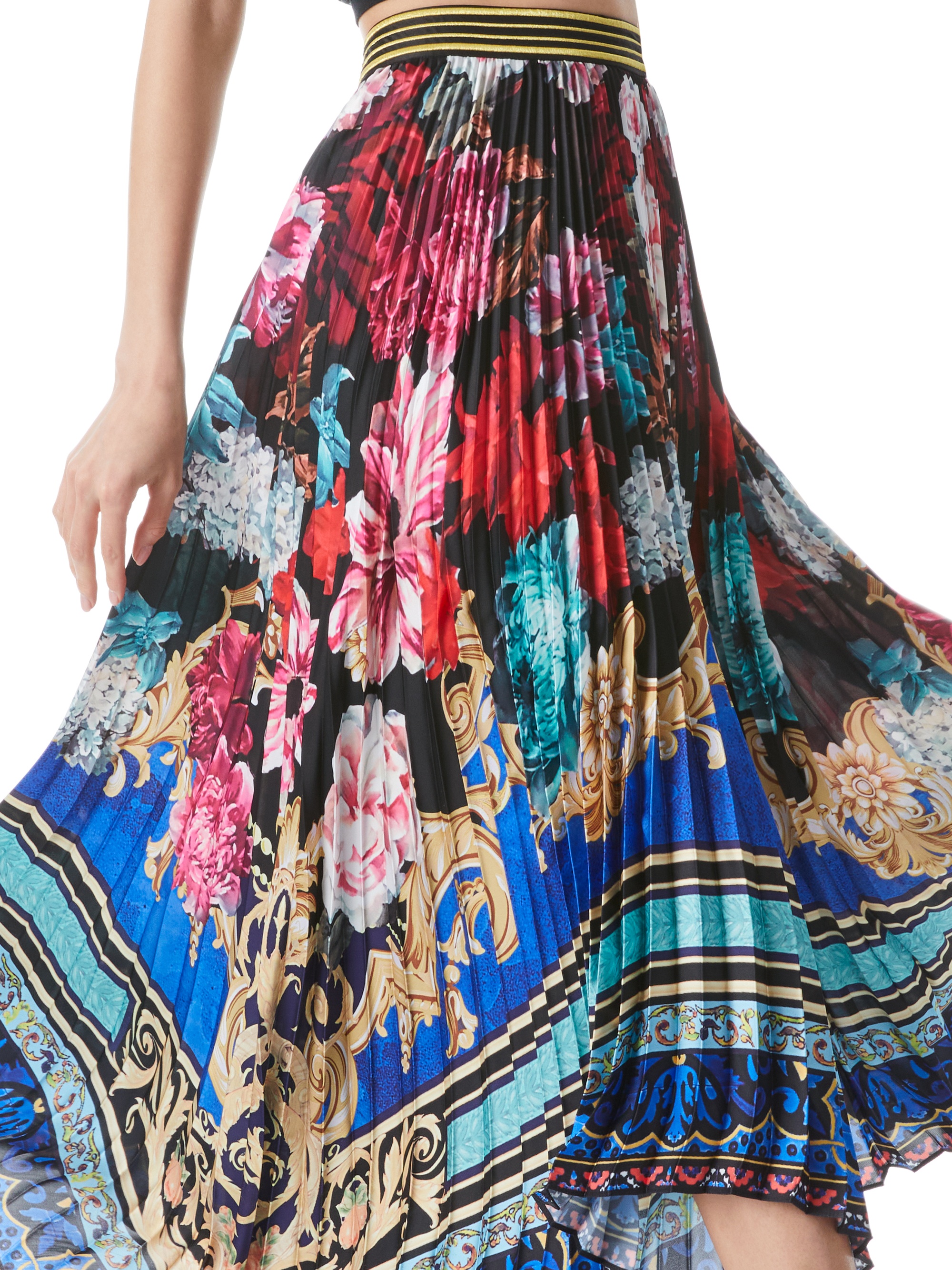 KATZ SUNBURST PLEATED MAXI SKIRT - 4