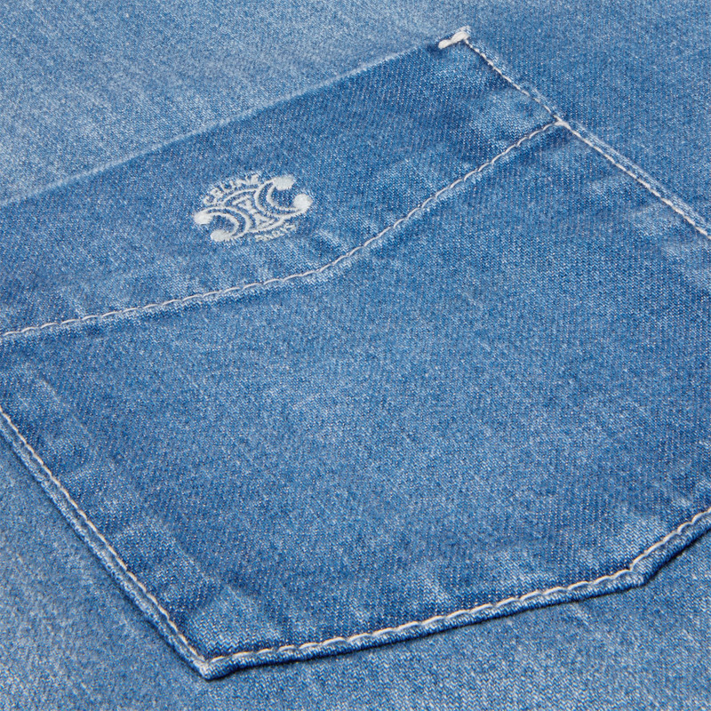 cropped shirt in denim 5