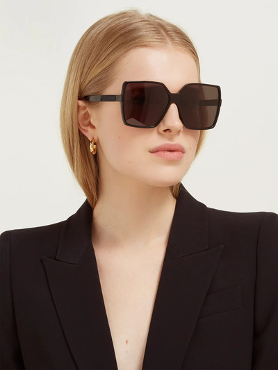 SAINT LAURENT Betty oversized square-frame acetate sunglasses outlook