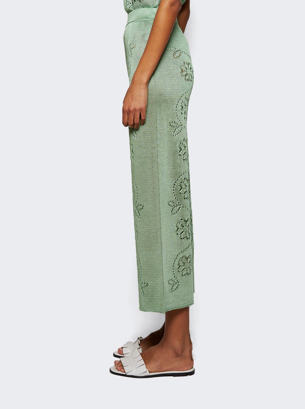Vine Floral Pant Sage - 4