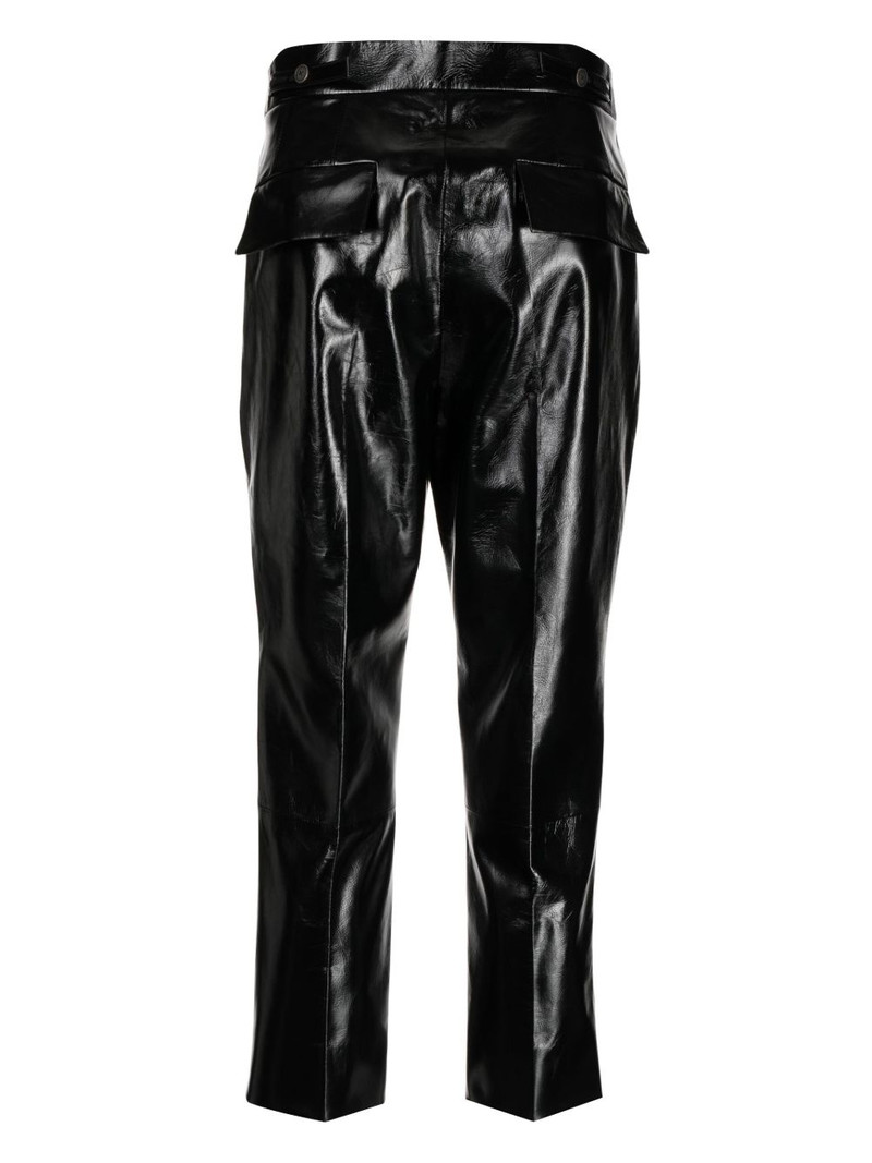 SAPIO cropped leather trousers outlook