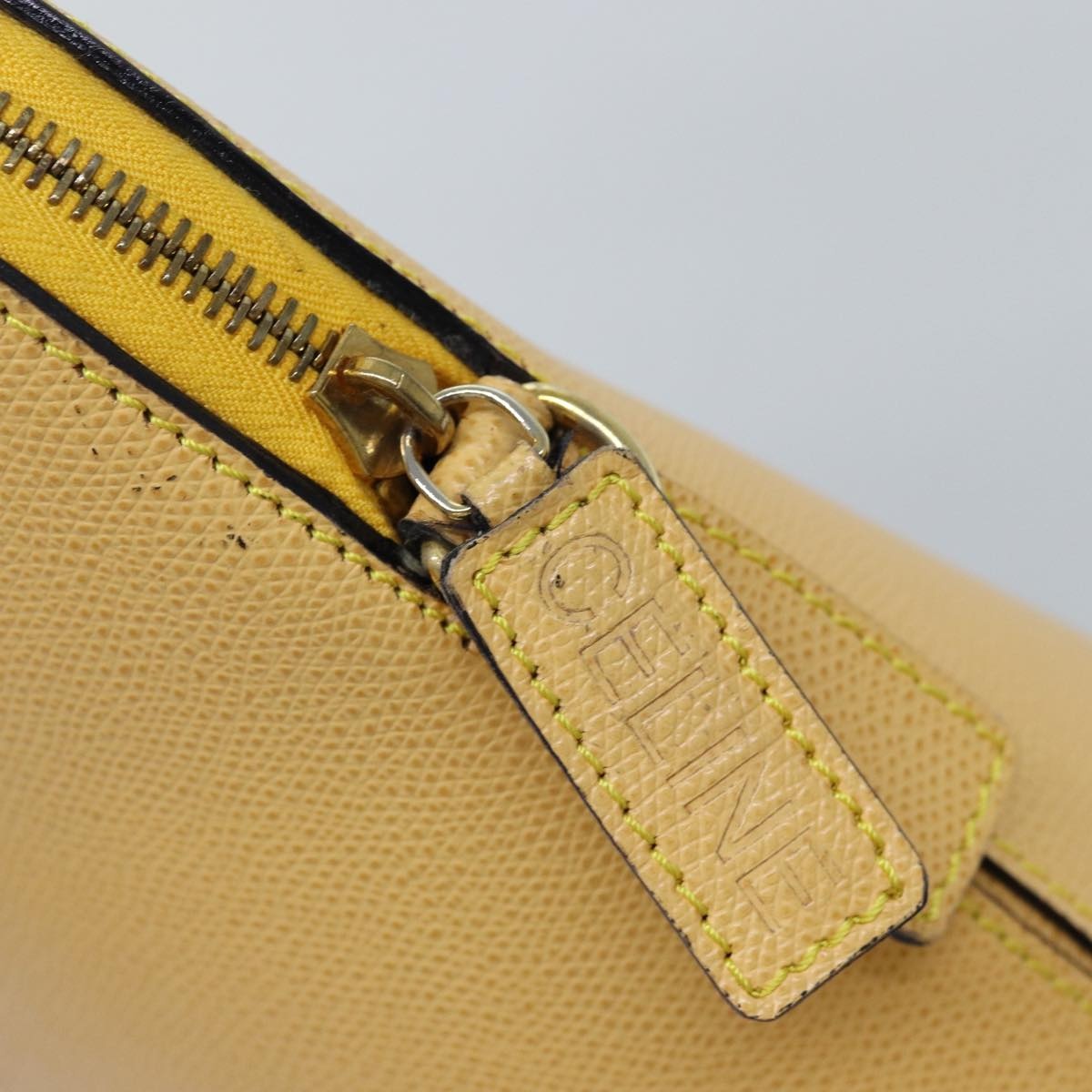 CELINE Hand Bag Leather Yellow - 9