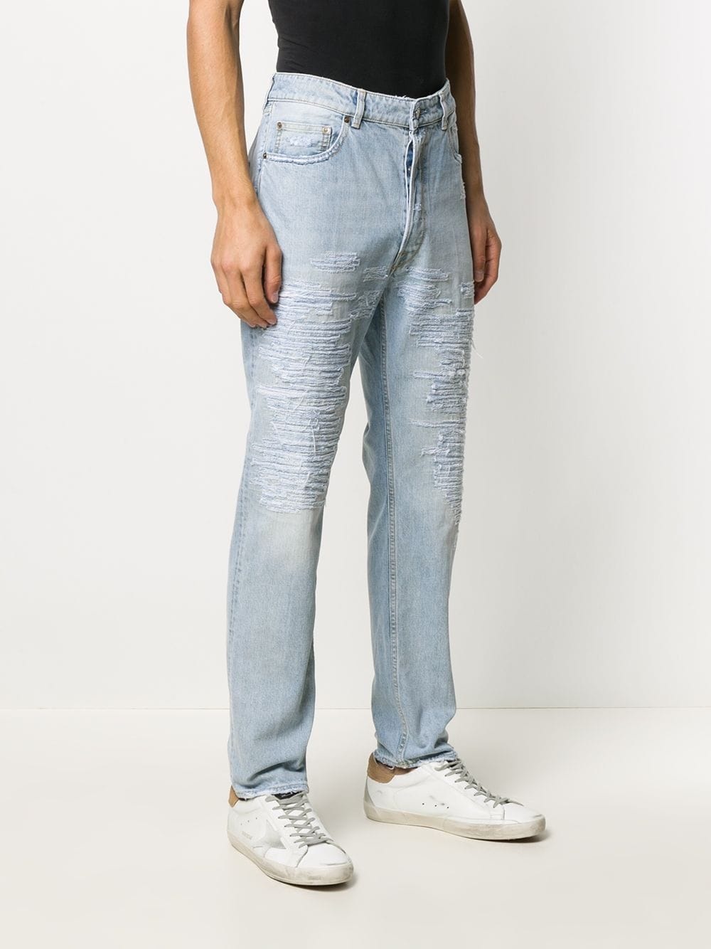 ripped slim-fit jeans - 3