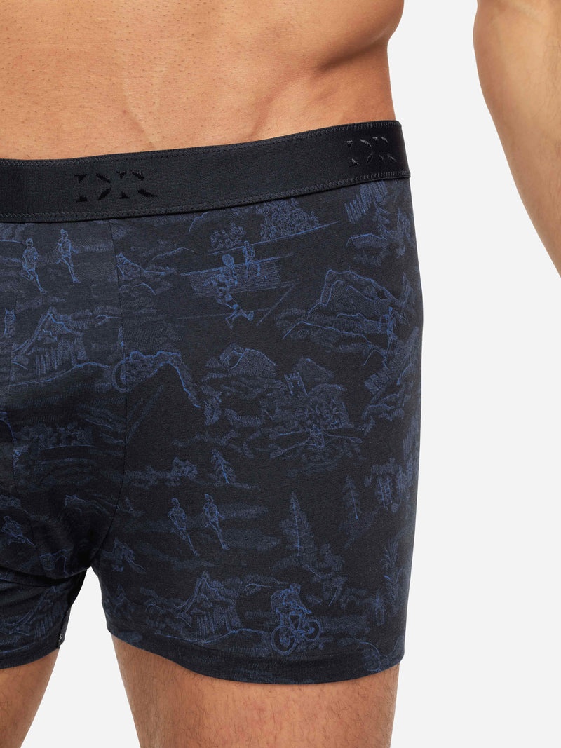 Men's Boxer Briefs Tolie 7 Pima Cotton Stretch Navy - 7
