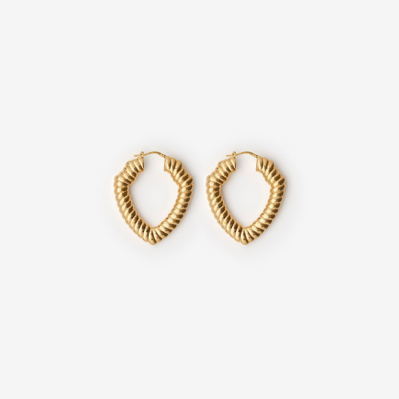 Large Shield Twisted Hoop Earrings​ 3