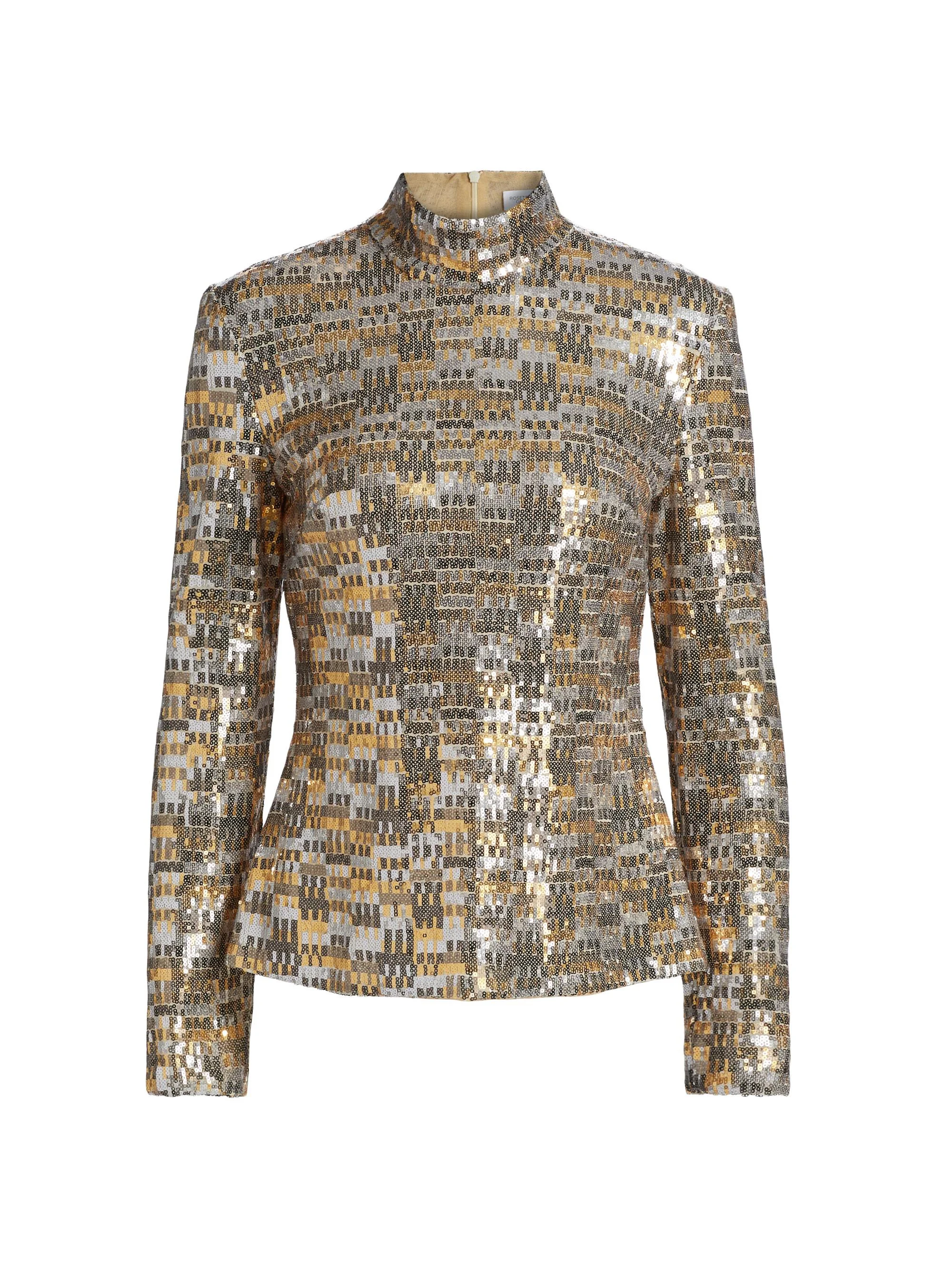 Women's Bauhuas Mesh Sequined Top - Multi - 1