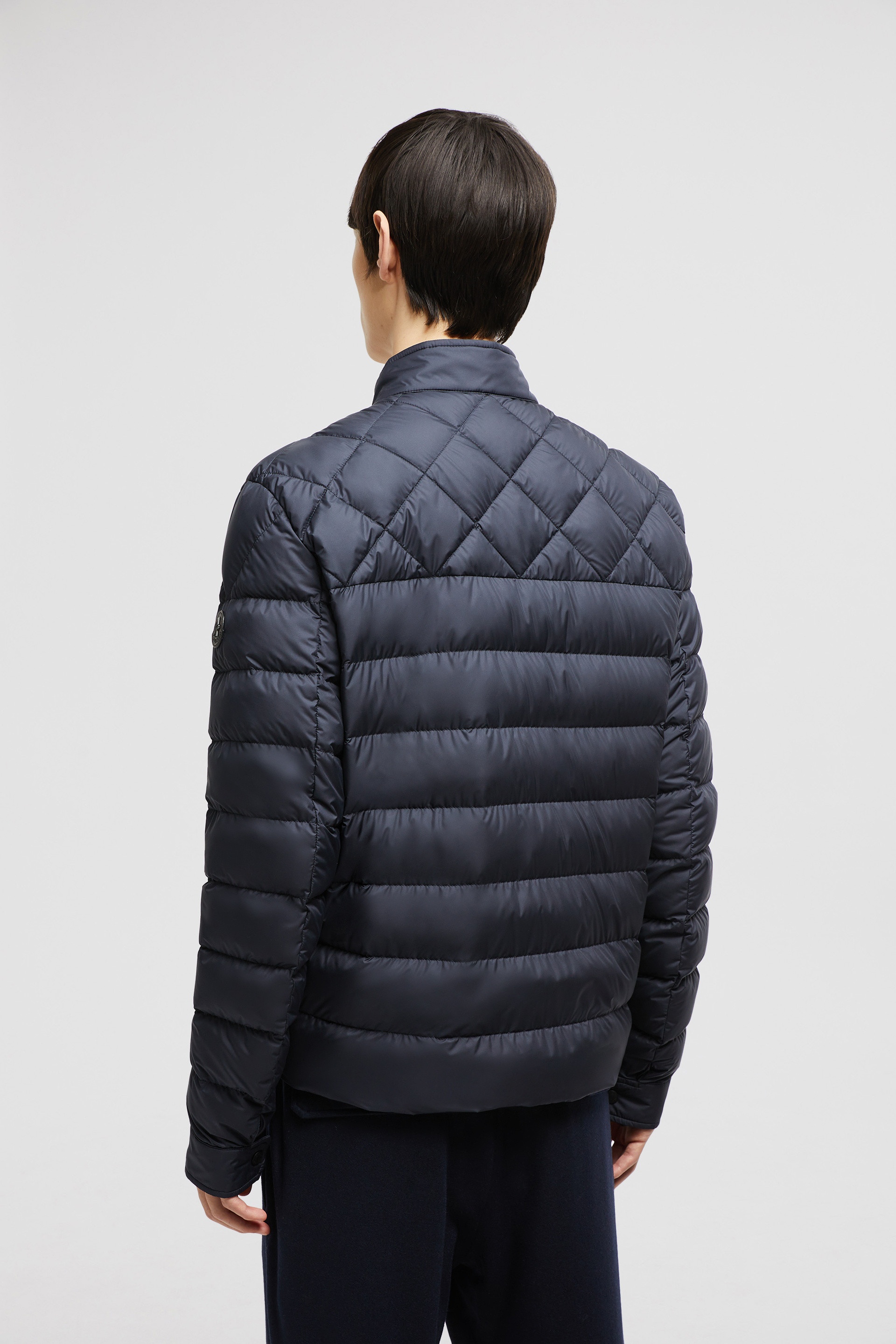 Tuile Leather-Trimmed Down Biker Jacket - 5
