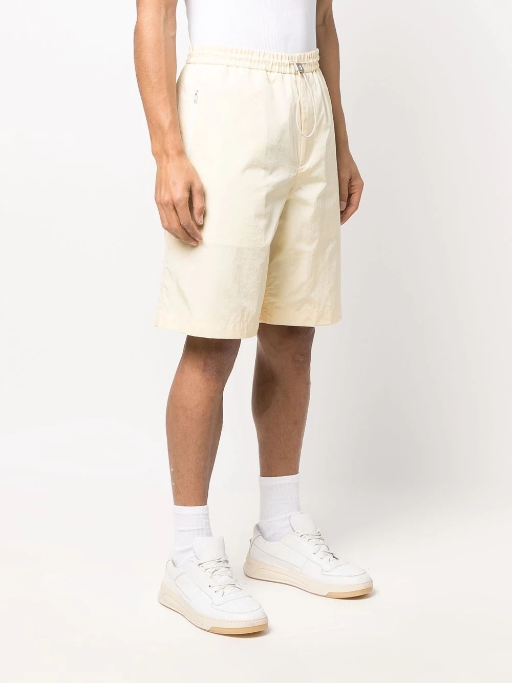 drawstring-waistband shorts - 3