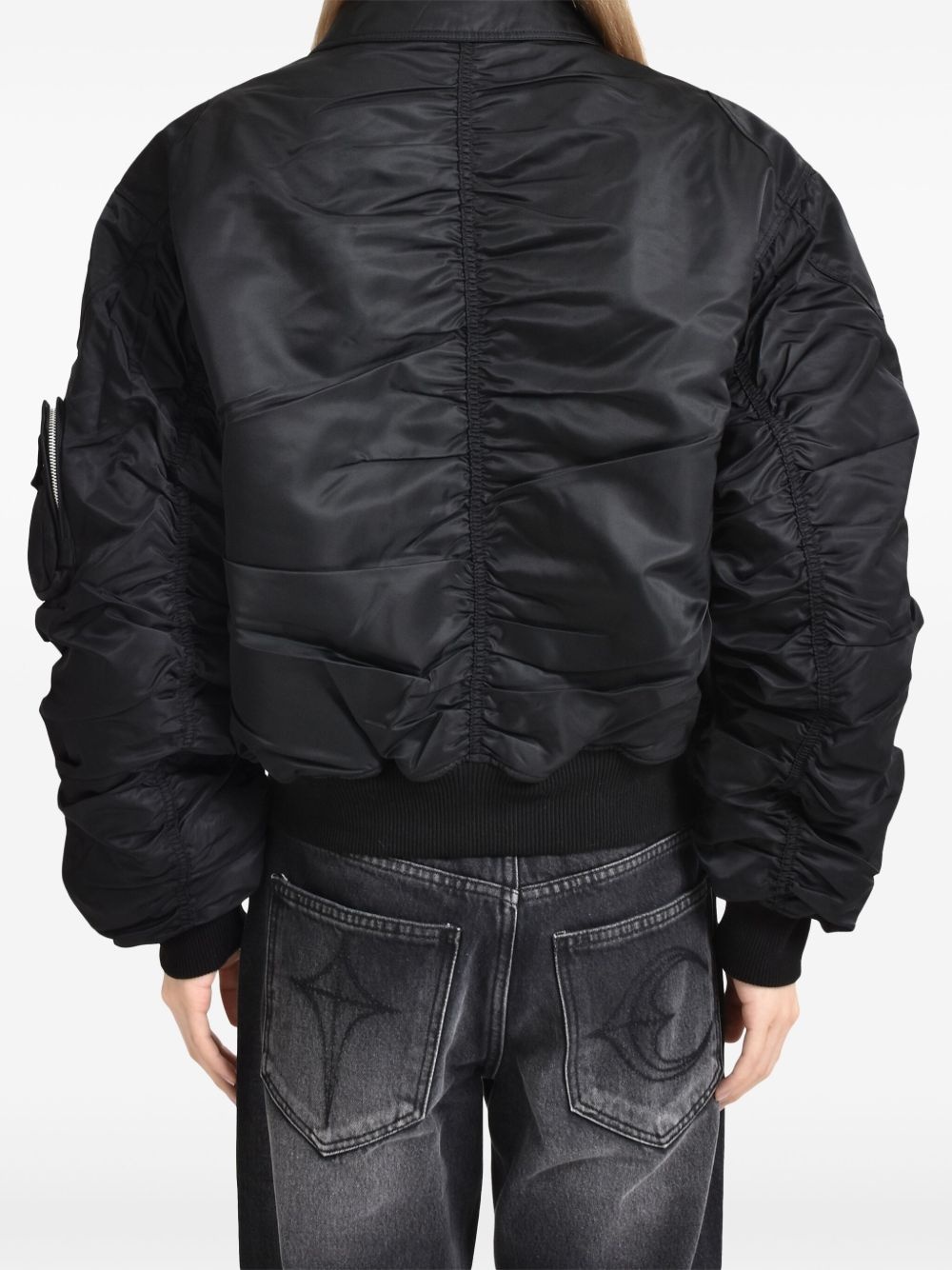 ruched puffer jacket - 4