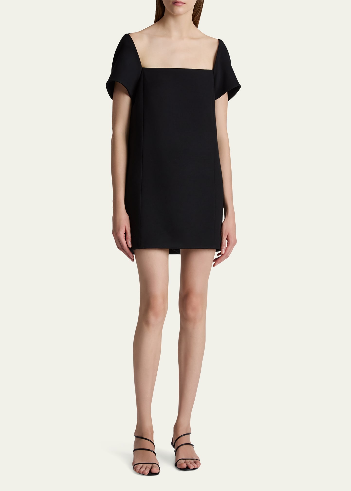 Benji Square-Neck Short-Sleeve Mini Dress - 4