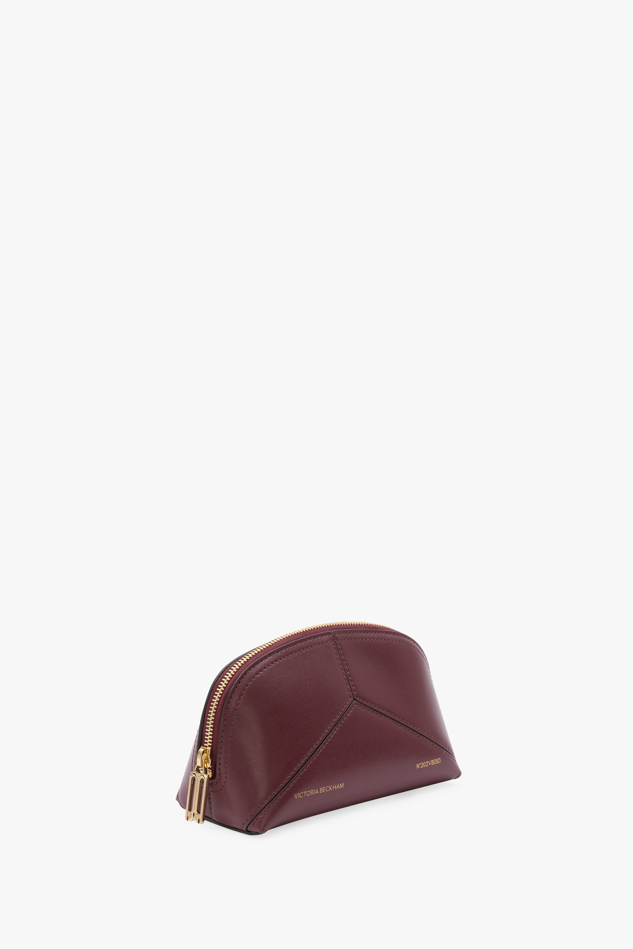 Victoria Mini Travel Pouch In Burgundy Smooth Leather - 2