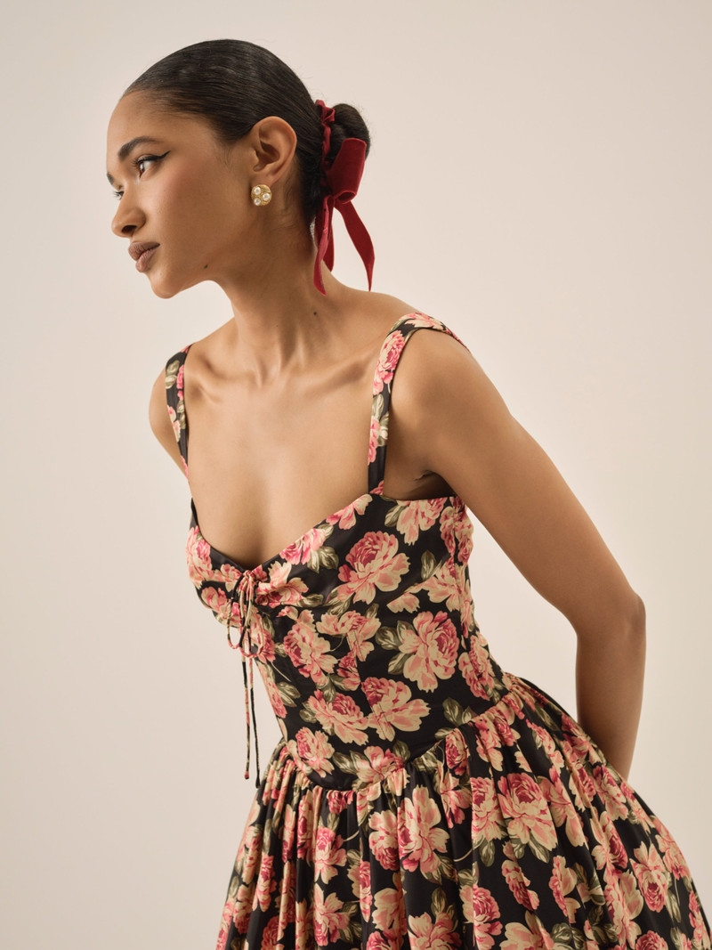 For Love & Lemons Belmond Floral Midi Dress outlook