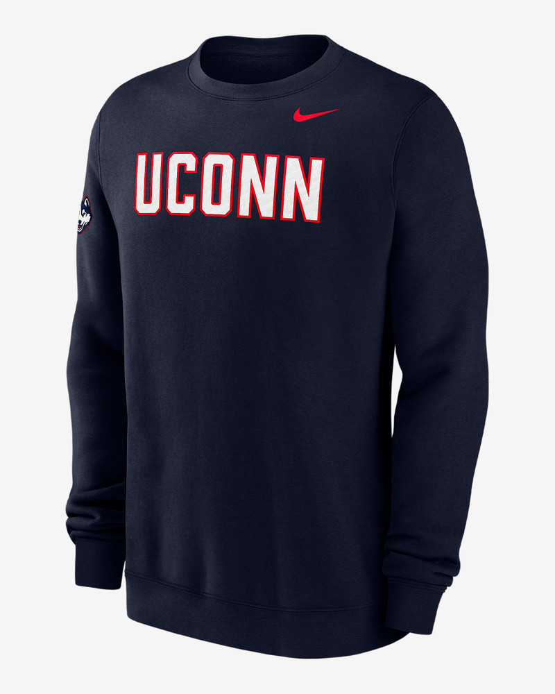 UConn Club Fleece Men's Nike College Crew-Neck Sweatshirt 1