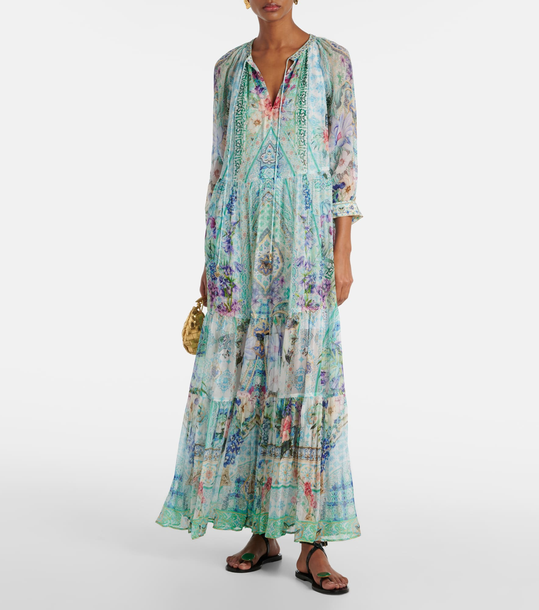 Crystal-embellished silk maxi dress - 2