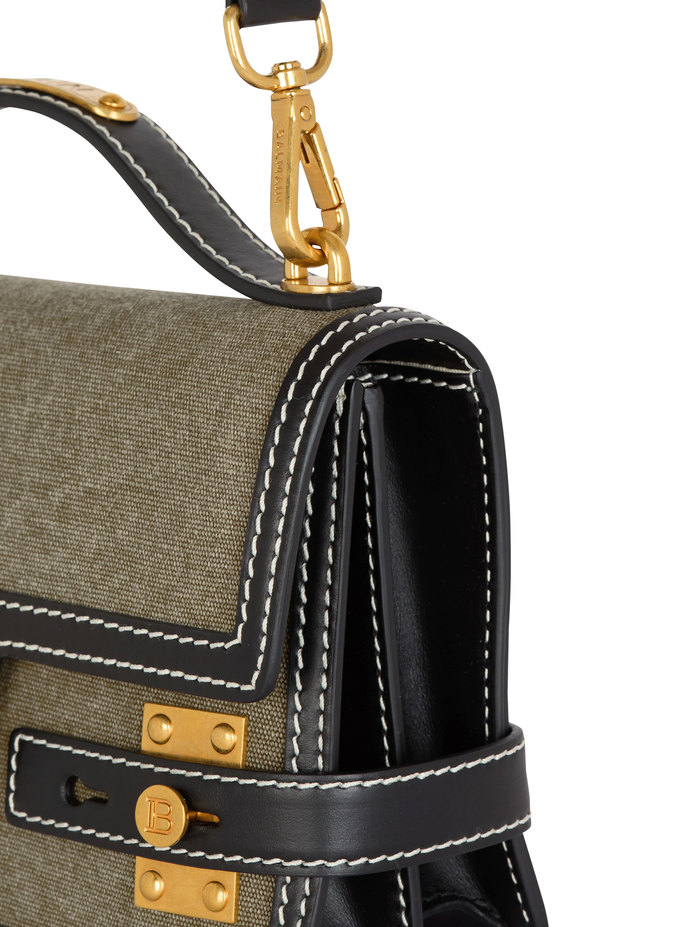 B-Buzz Shoulder 24 leather and canvas bag - 5