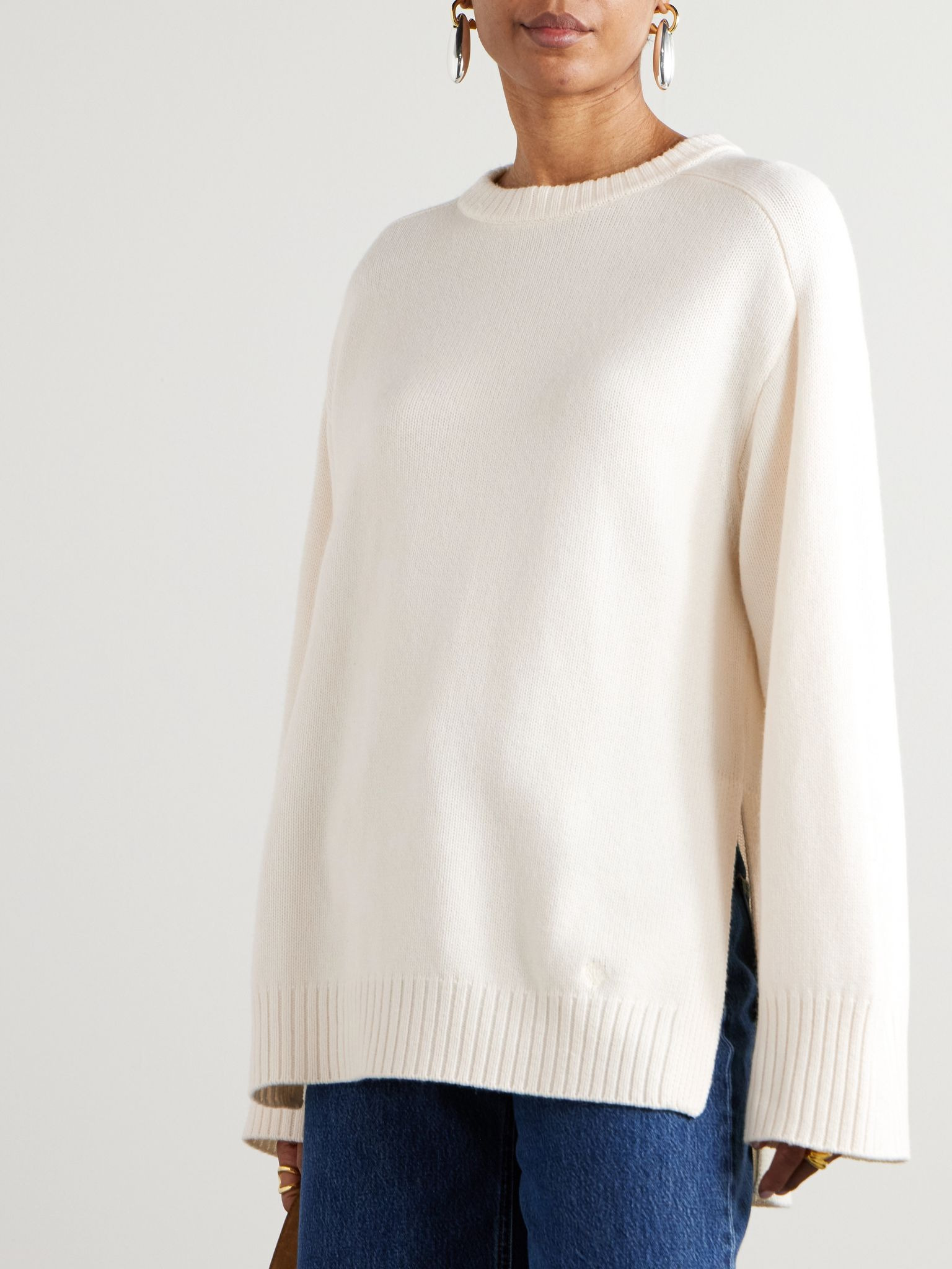 Safi merino wool and cashmere-blend sweater Ivory - 3