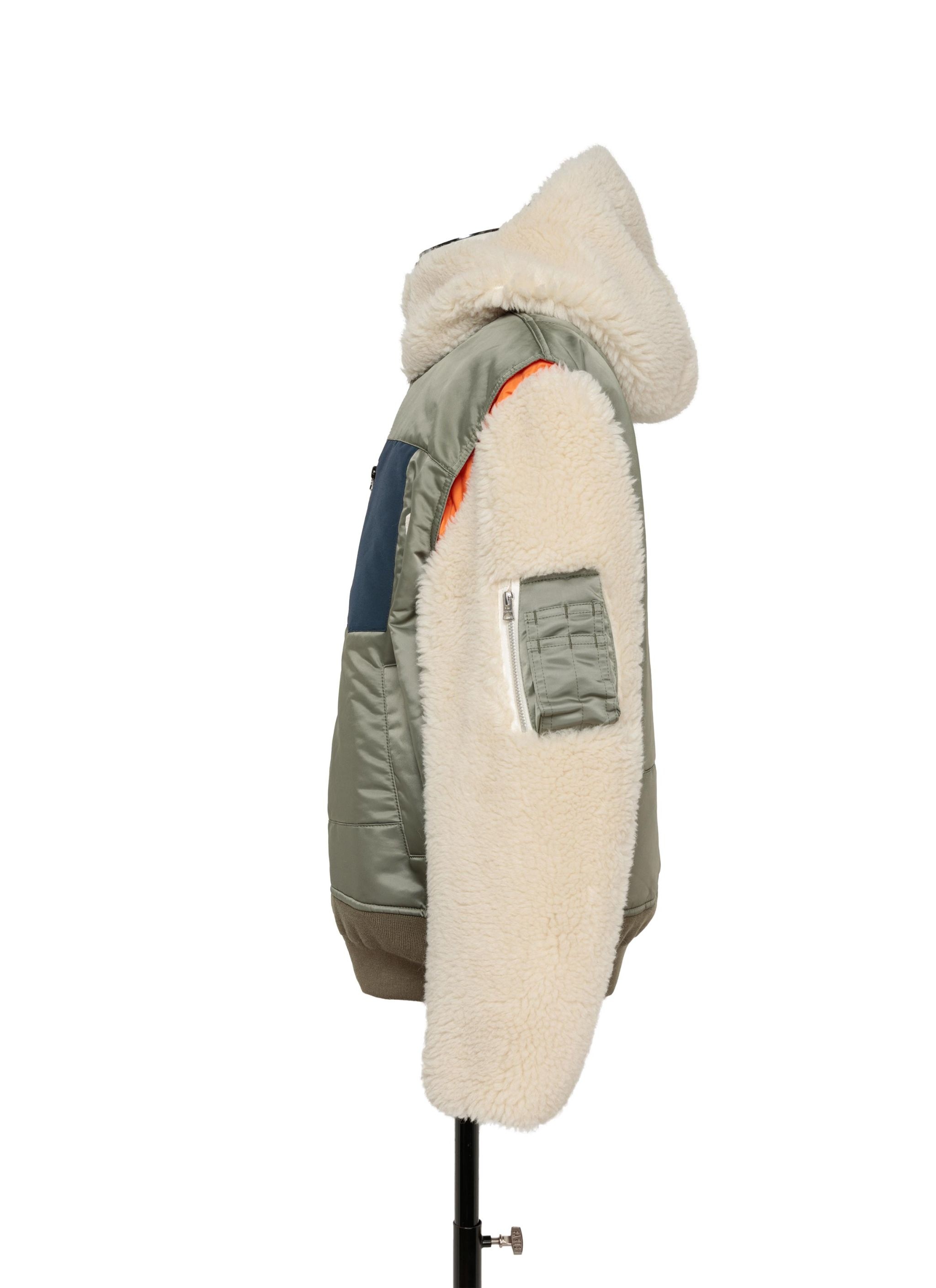 ジャケット・アウター sacai Faux Shearling Nylon Twill Blouson Sacai - Faux Shearling Nylon Twill Blouson | HBX - Globally