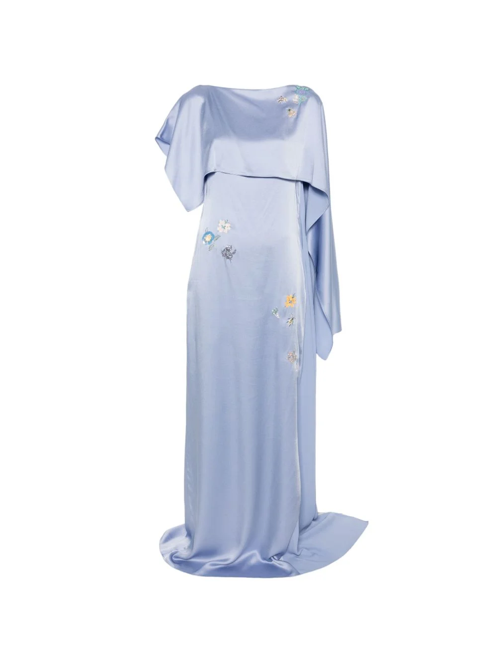 draped floral maxi dress - 1